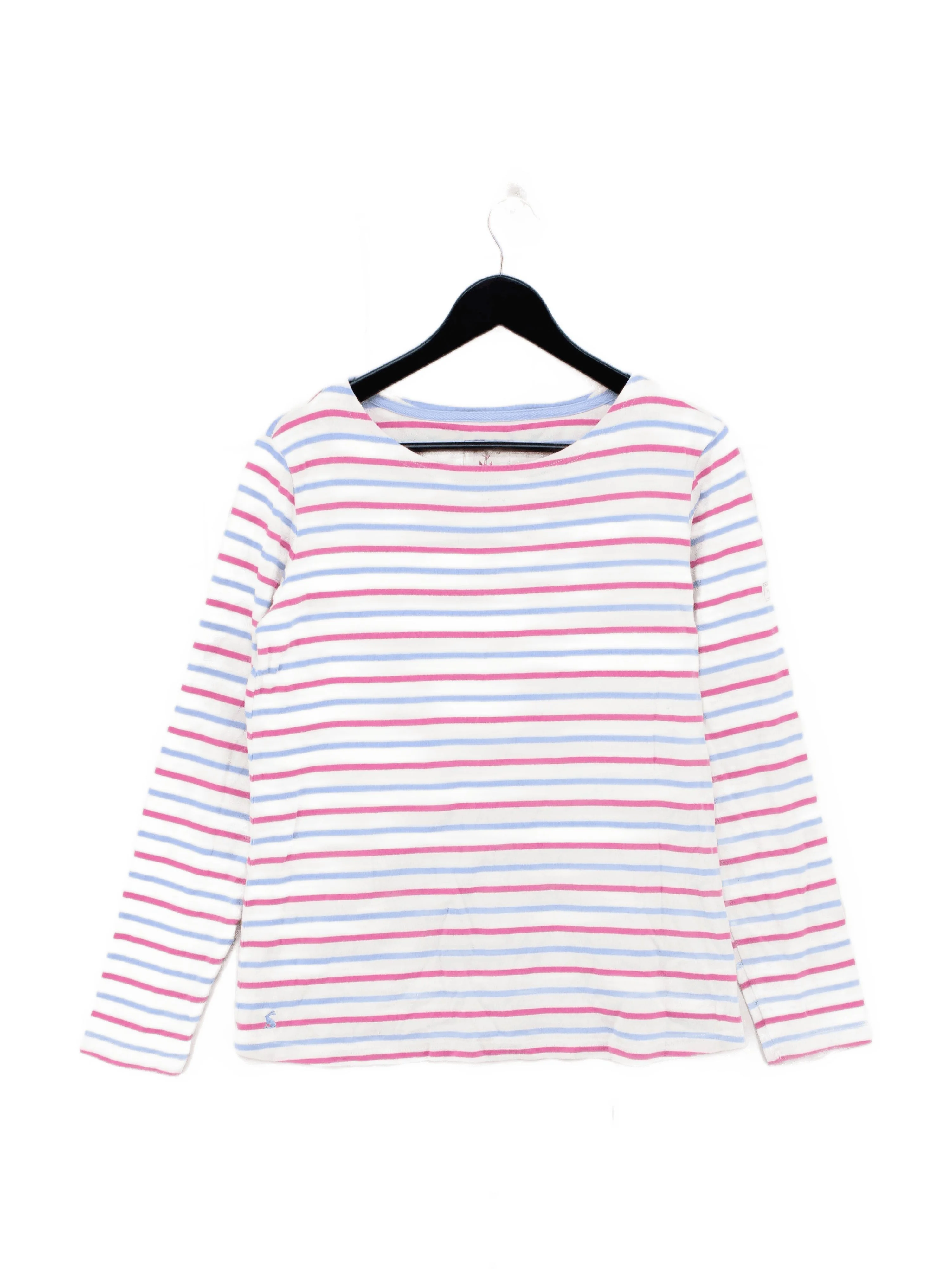 Joules Women's Top M Multi Striped 100% Cotton Long Sleeve Round Neck Basic