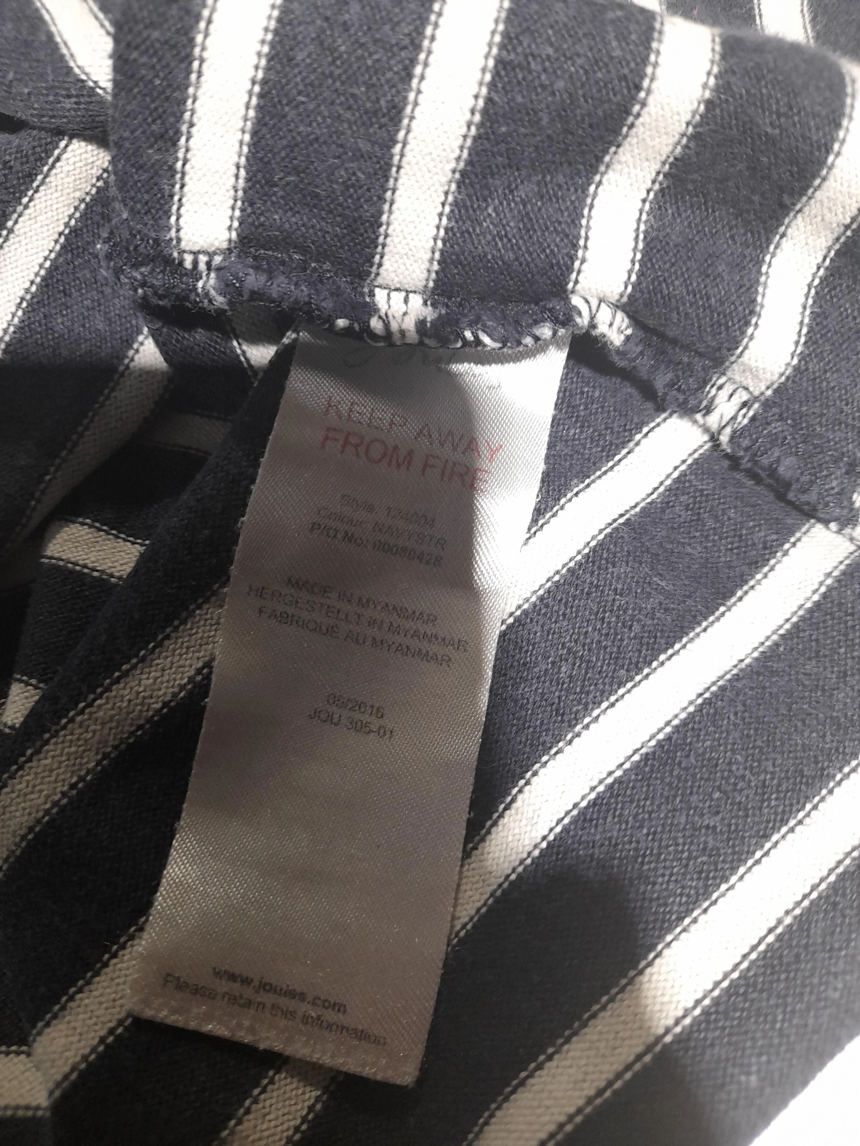 Joules Women's Top S Blue Striped 100% Other 3/4 Sleeve Round Neck Basic - Image 7