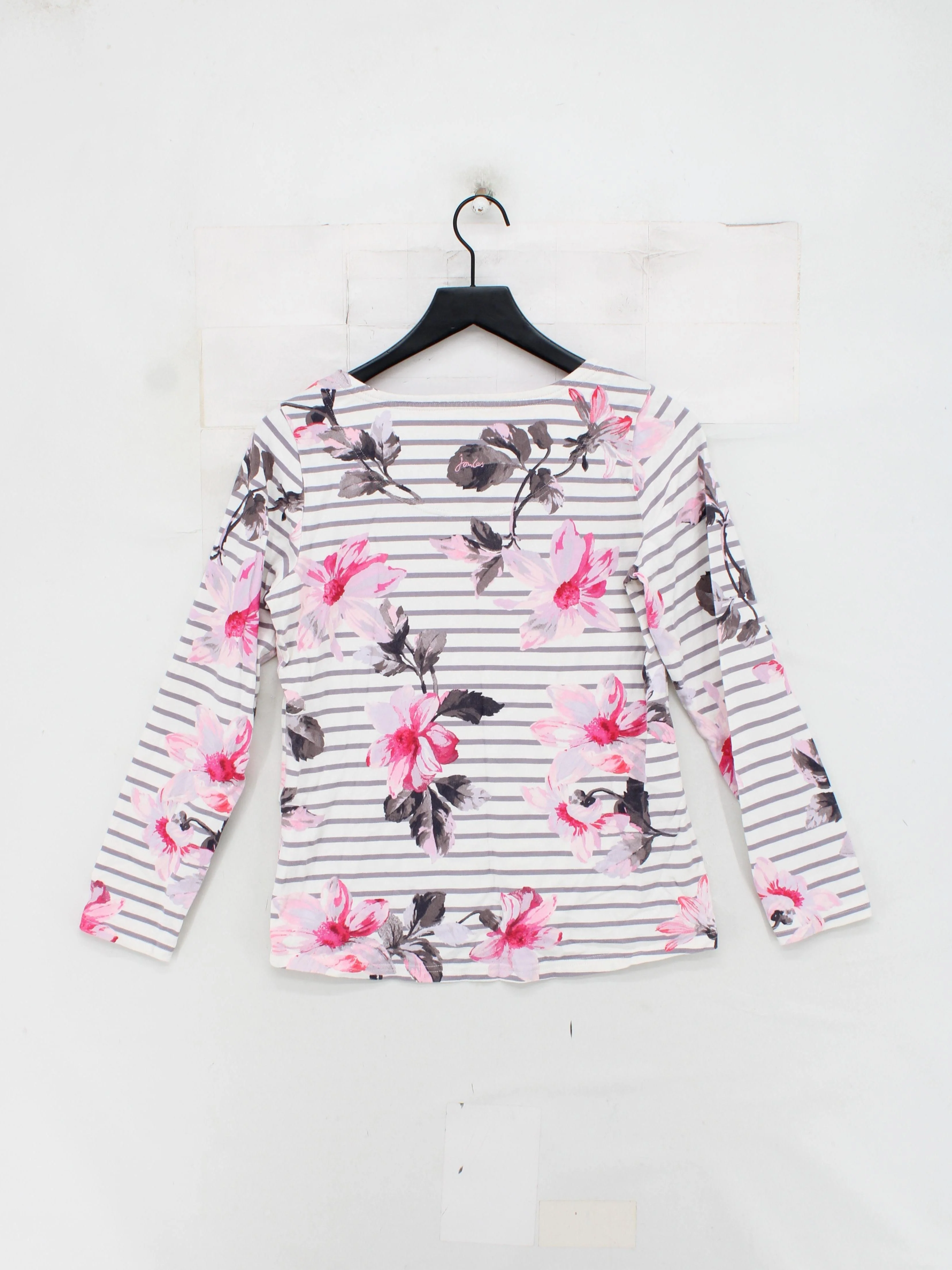 Joules Women's Top S Multi Striped 100% Cotton Long Sleeve Round Neck Basic - Image 2