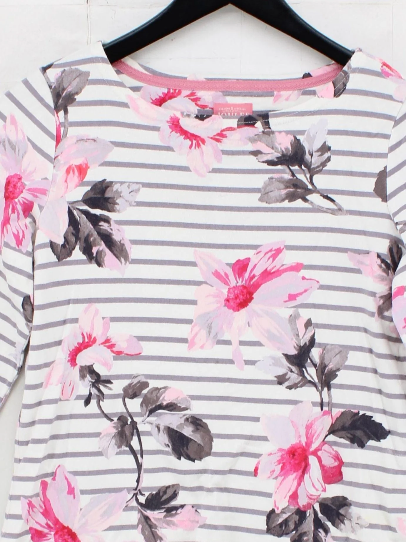 Joules Women's Top S Multi Striped 100% Cotton Long Sleeve Round Neck Basic - Image 3