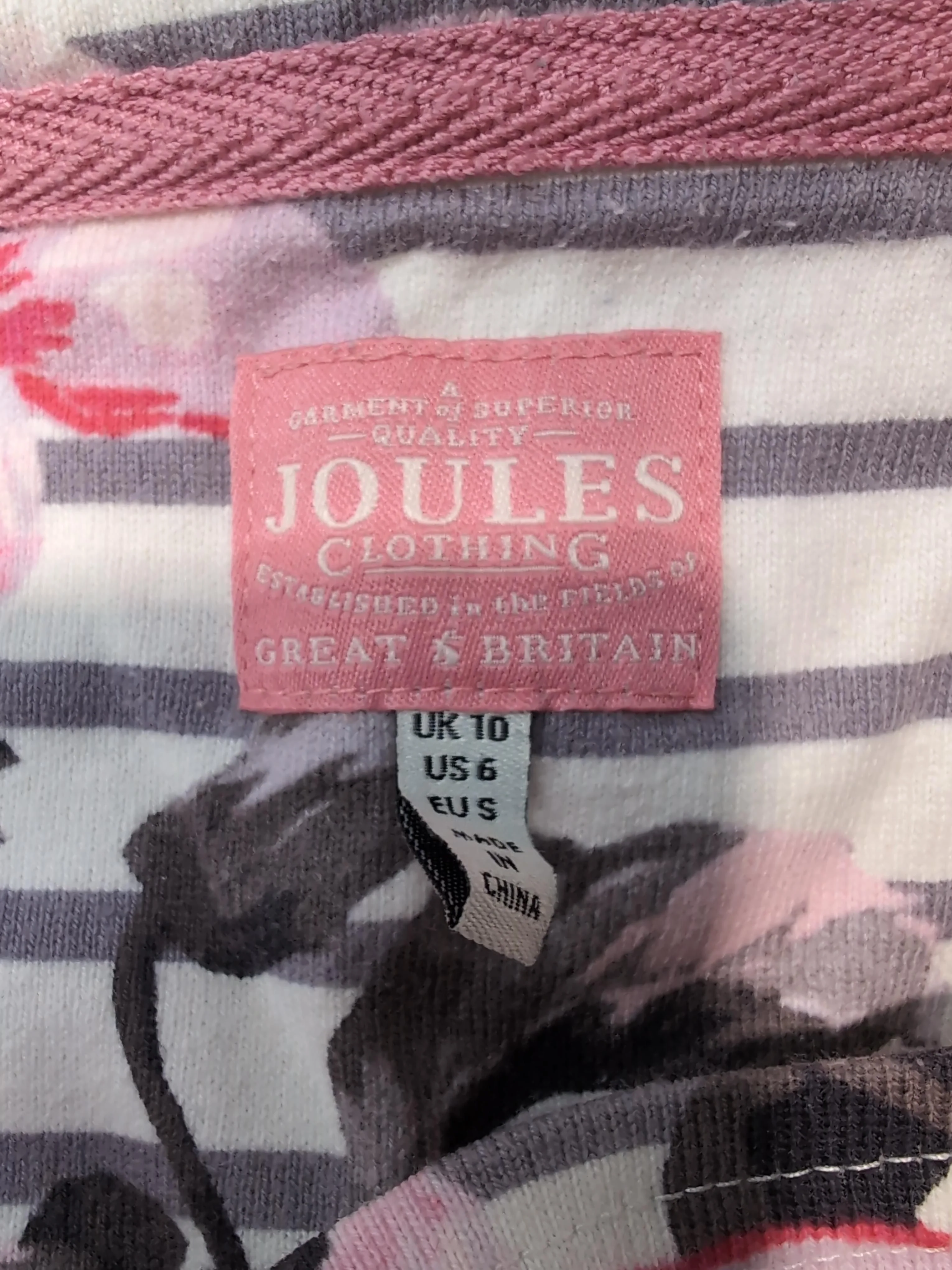 Joules Women's Top S Multi Striped 100% Cotton Long Sleeve Round Neck Basic - Image 5