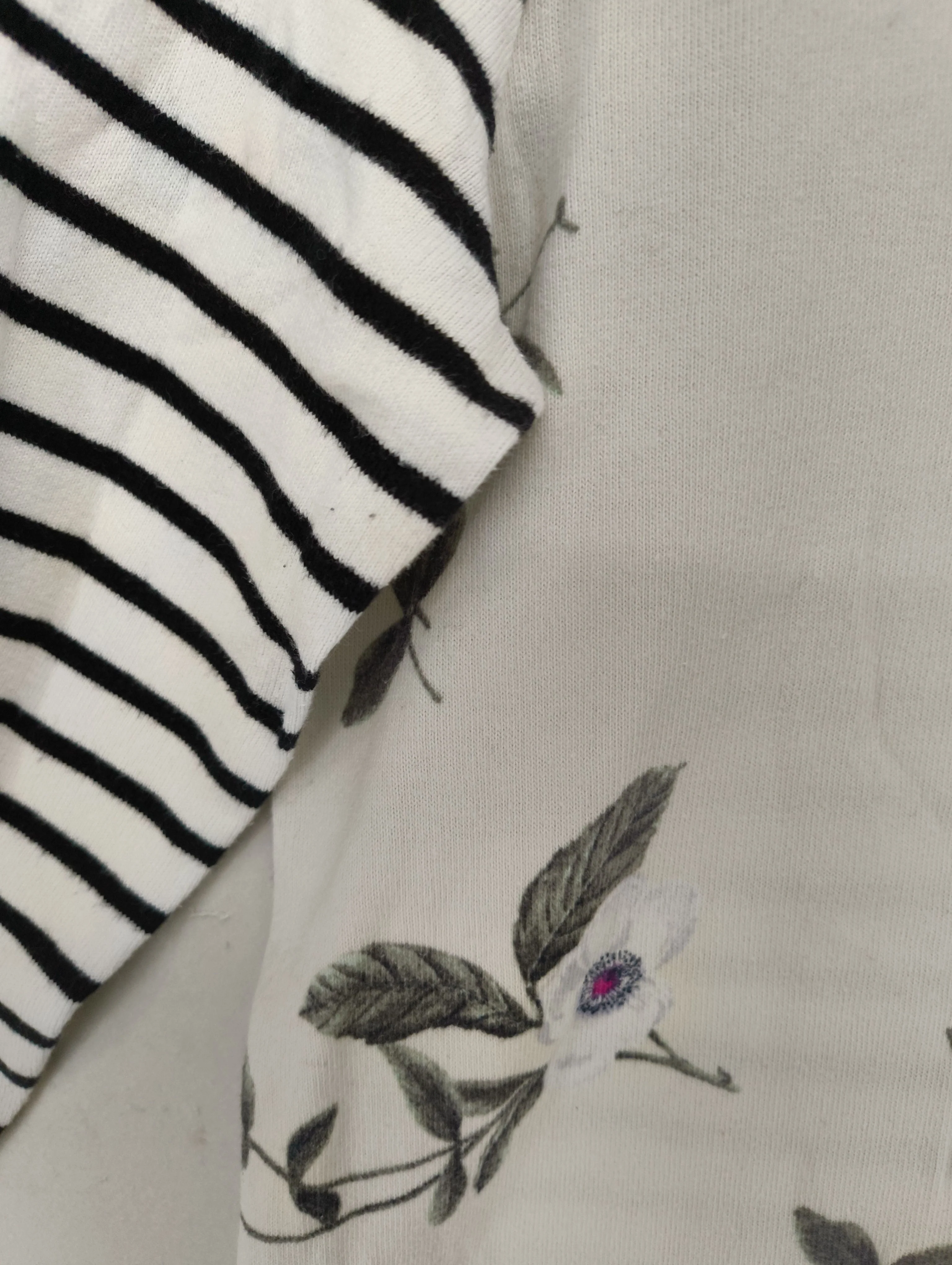 Joules Women's Top S White Striped 100% Cotton Long Sleeve Round Neck Basic - Image 5