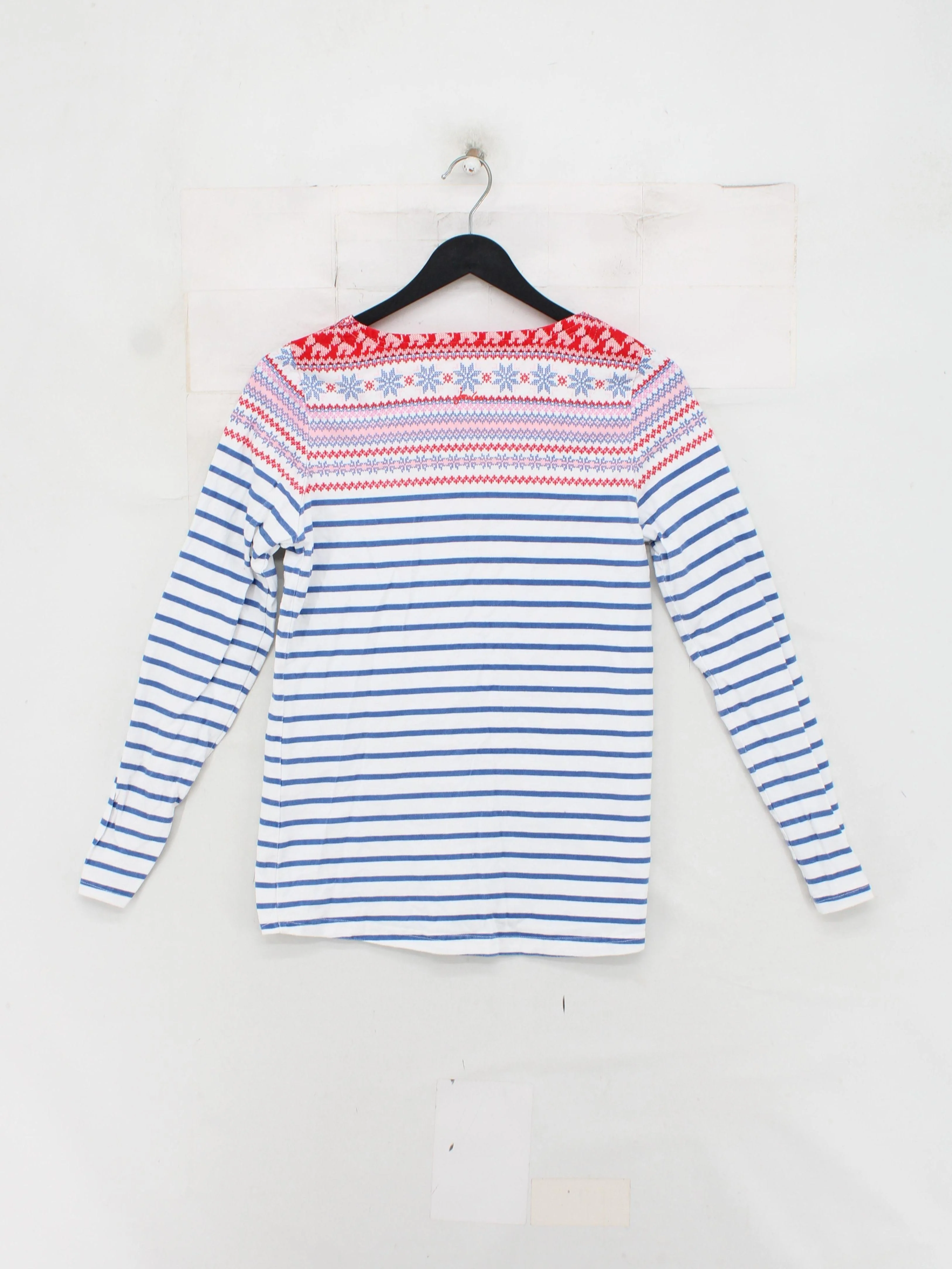 Joules Women's Top UK 10 Multi 100% Cotton Long Sleeve Round Neck Basic - Image 2