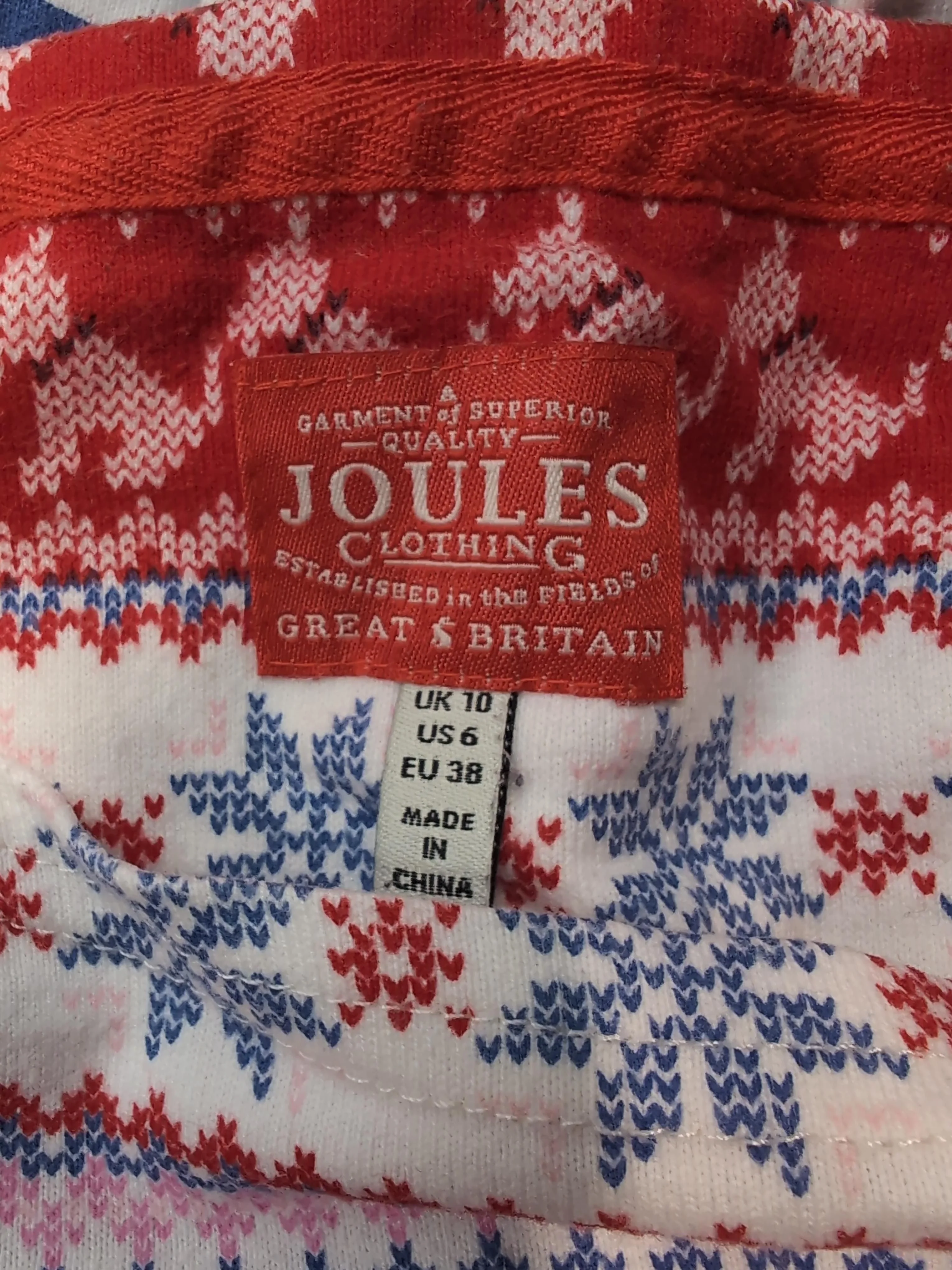 Joules Women's Top UK 10 Multi 100% Cotton Long Sleeve Round Neck Basic - Image 5