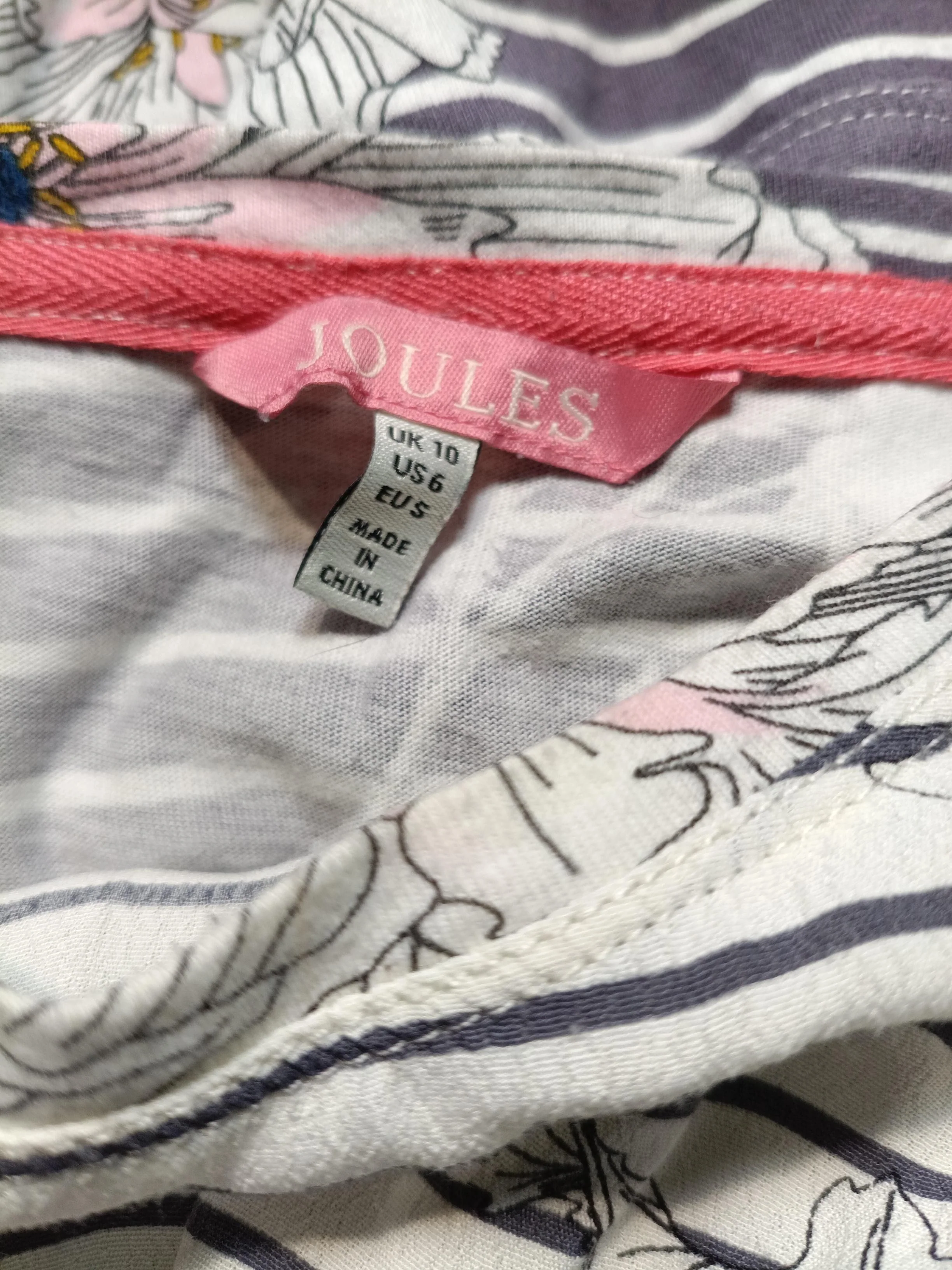 Joules Women's Top UK 10 Multi Cotton with Viscose Basic - Image 5
