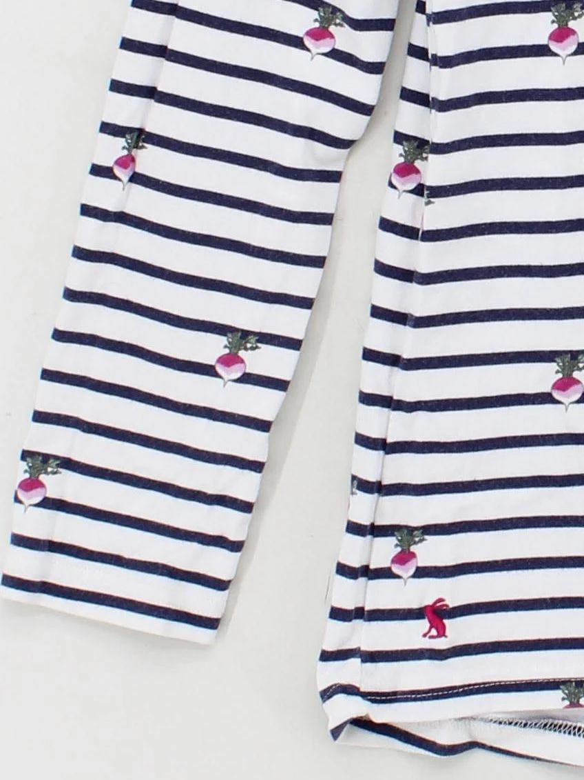 Joules Women's Top UK 10 Multi Striped 100% Cotton Long Sleeve Round Neck Basic - Image 4