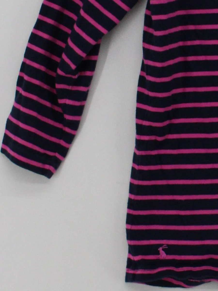 Joules Women's Top UK 12 Multi Striped 100% Cotton 3/4 Sleeve Round Neck Basic - Image 4