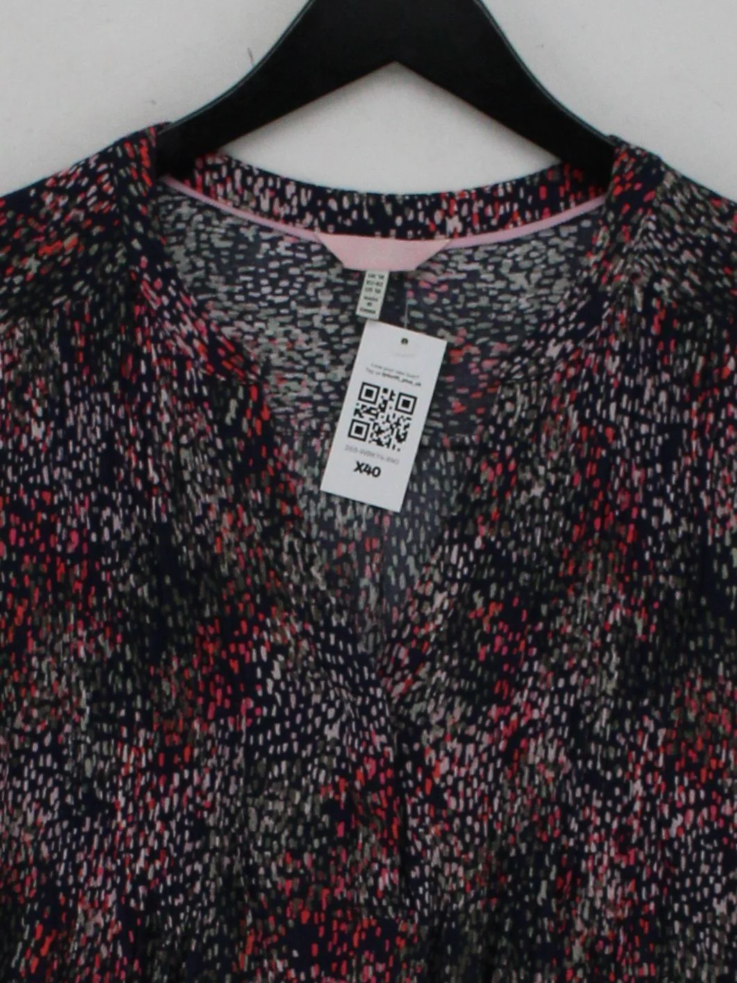 Joules Women's Top UK 14 Multi 100% Viscose Sleeveless V-Neck Basic - Image 3