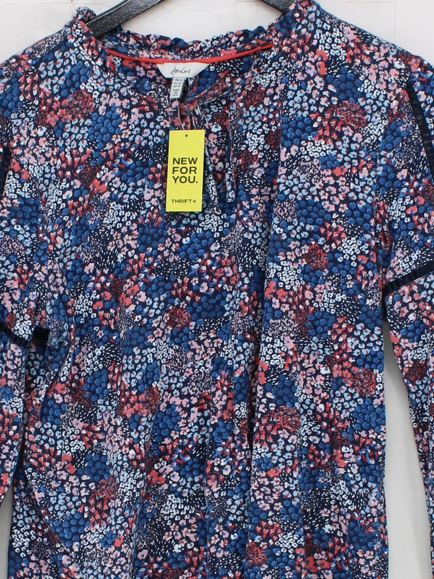 Joules Women's Top UK 14 Multi Cotton with Lyocell Modal Basic - Image 3