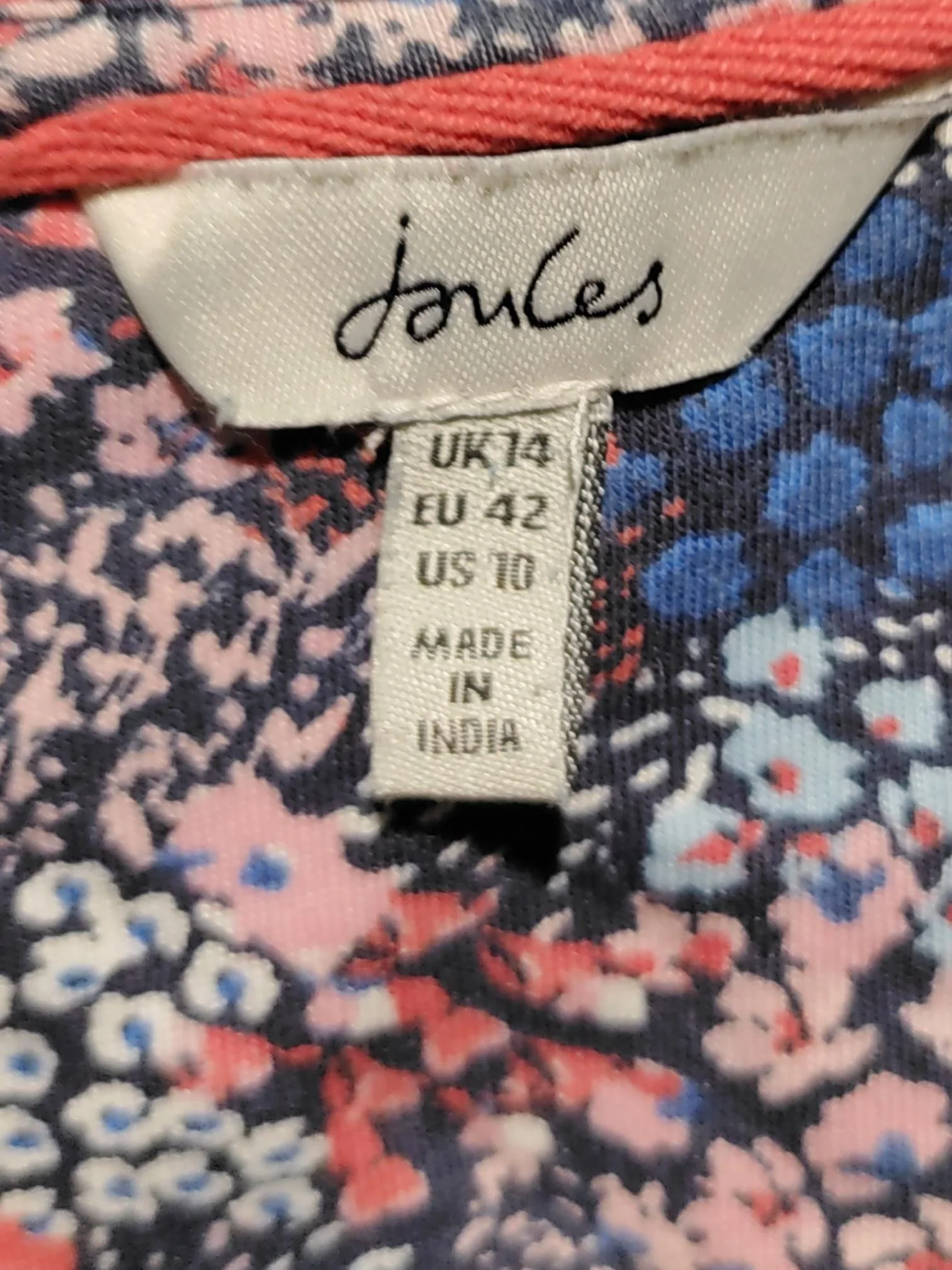 Joules Women's Top UK 14 Multi Cotton with Lyocell Modal Basic - Image 5