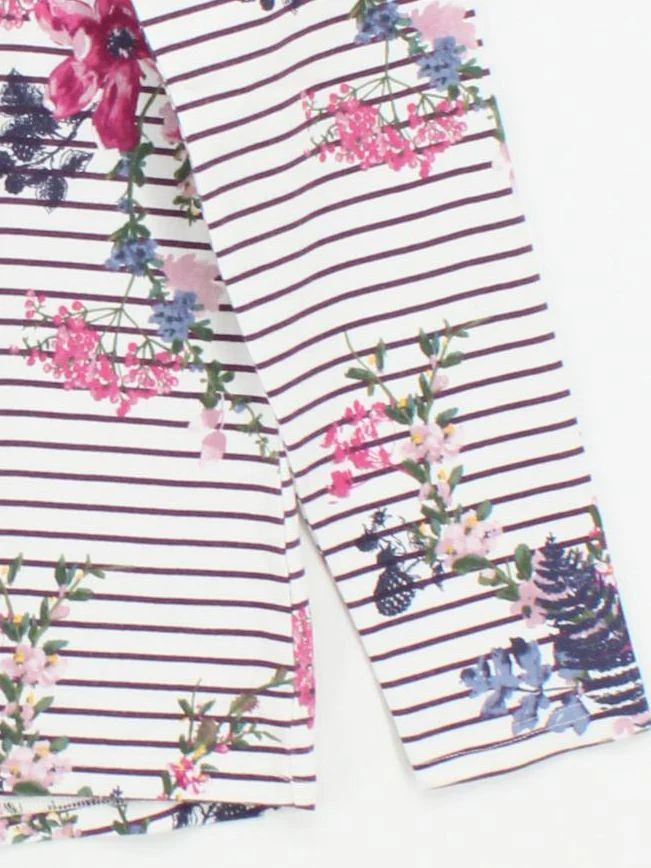 Joules Women's Top UK 16 Multi Striped 100% Cotton Long Sleeve Round Neck Basic - Image 4