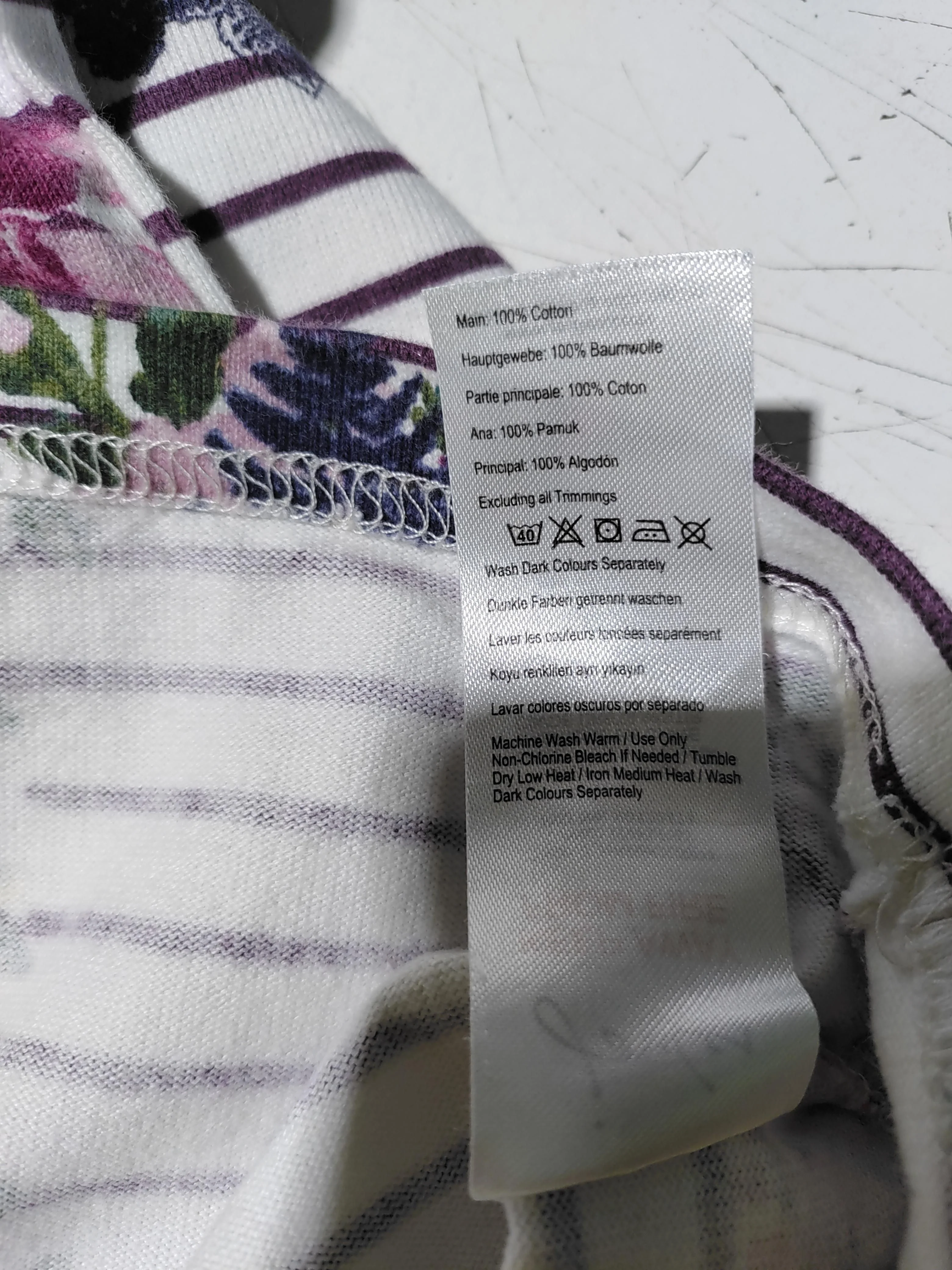 Joules Women's Top UK 16 Multi Striped 100% Cotton Long Sleeve Round Neck Basic - Image 6