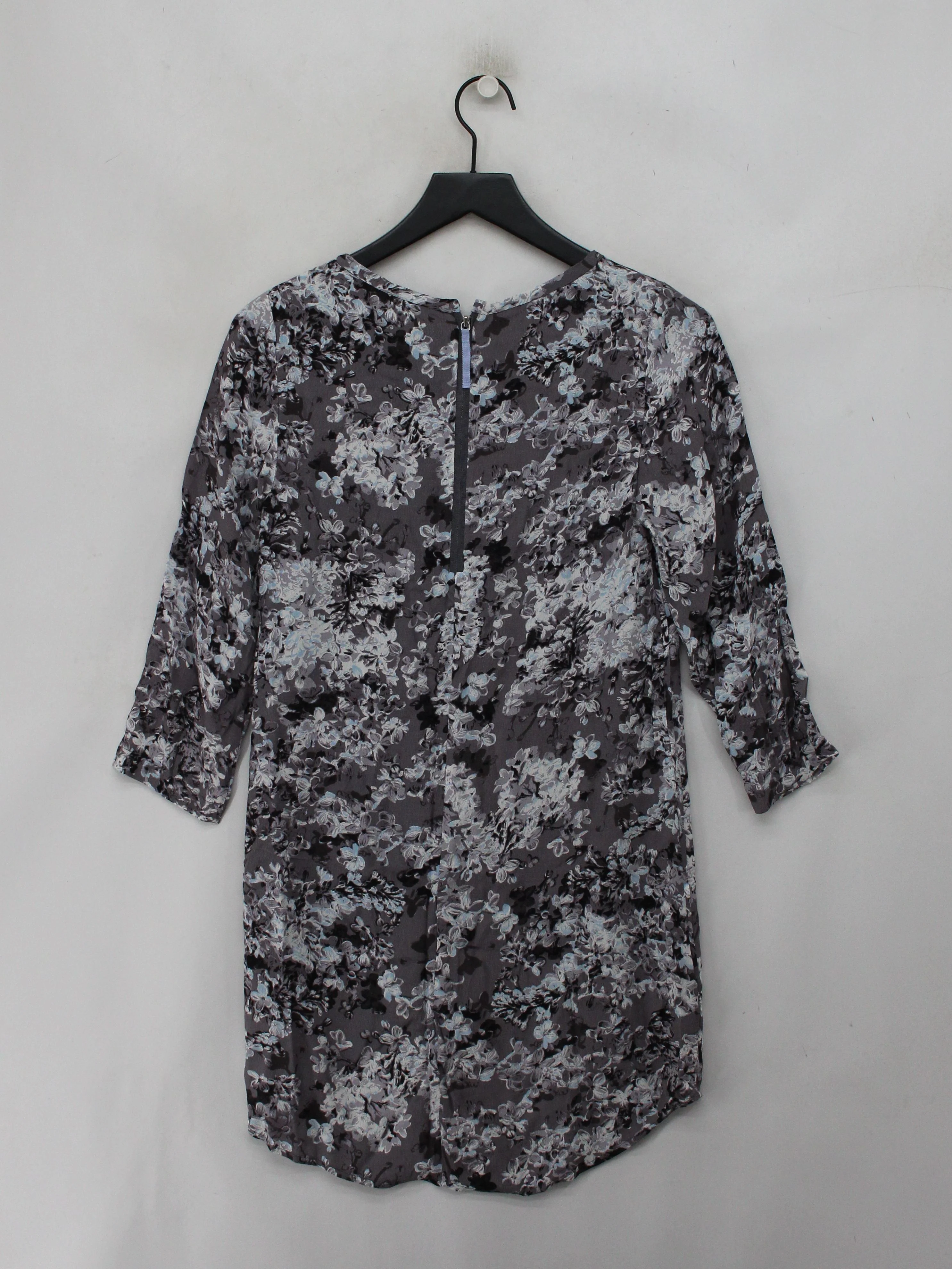 Joules Women's Top XS Grey Floral 100% Other 3/4 Sleeve Round Neck Basic - Image 2