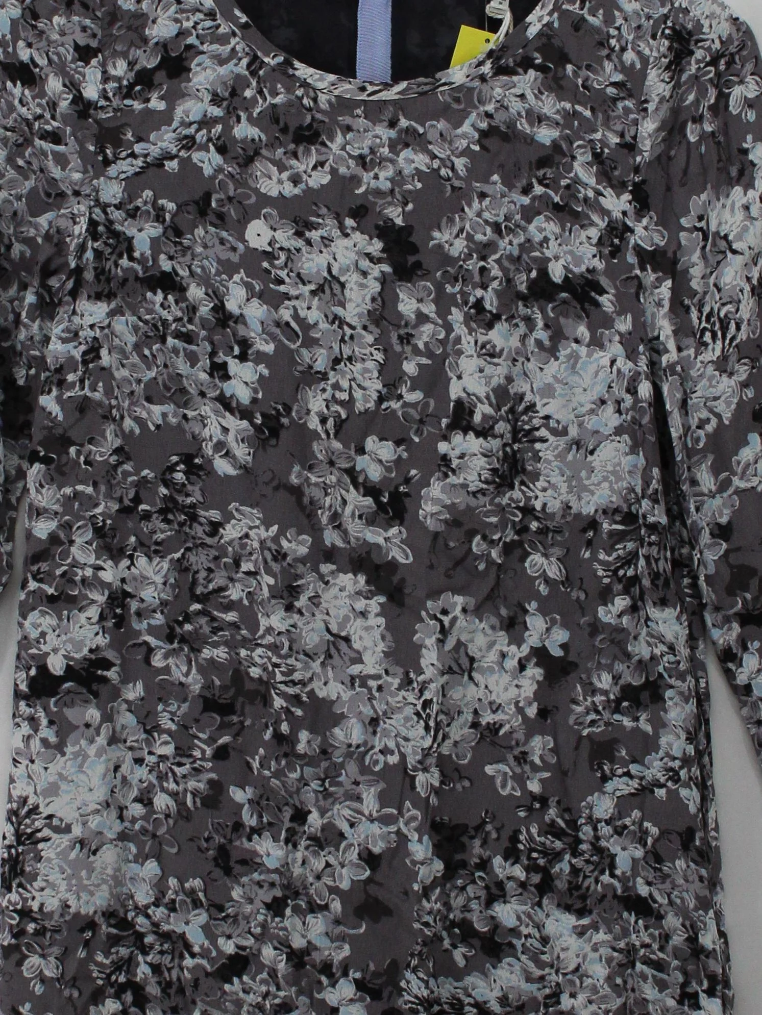 Joules Women's Top XS Grey Floral 100% Other 3/4 Sleeve Round Neck Basic - Image 3