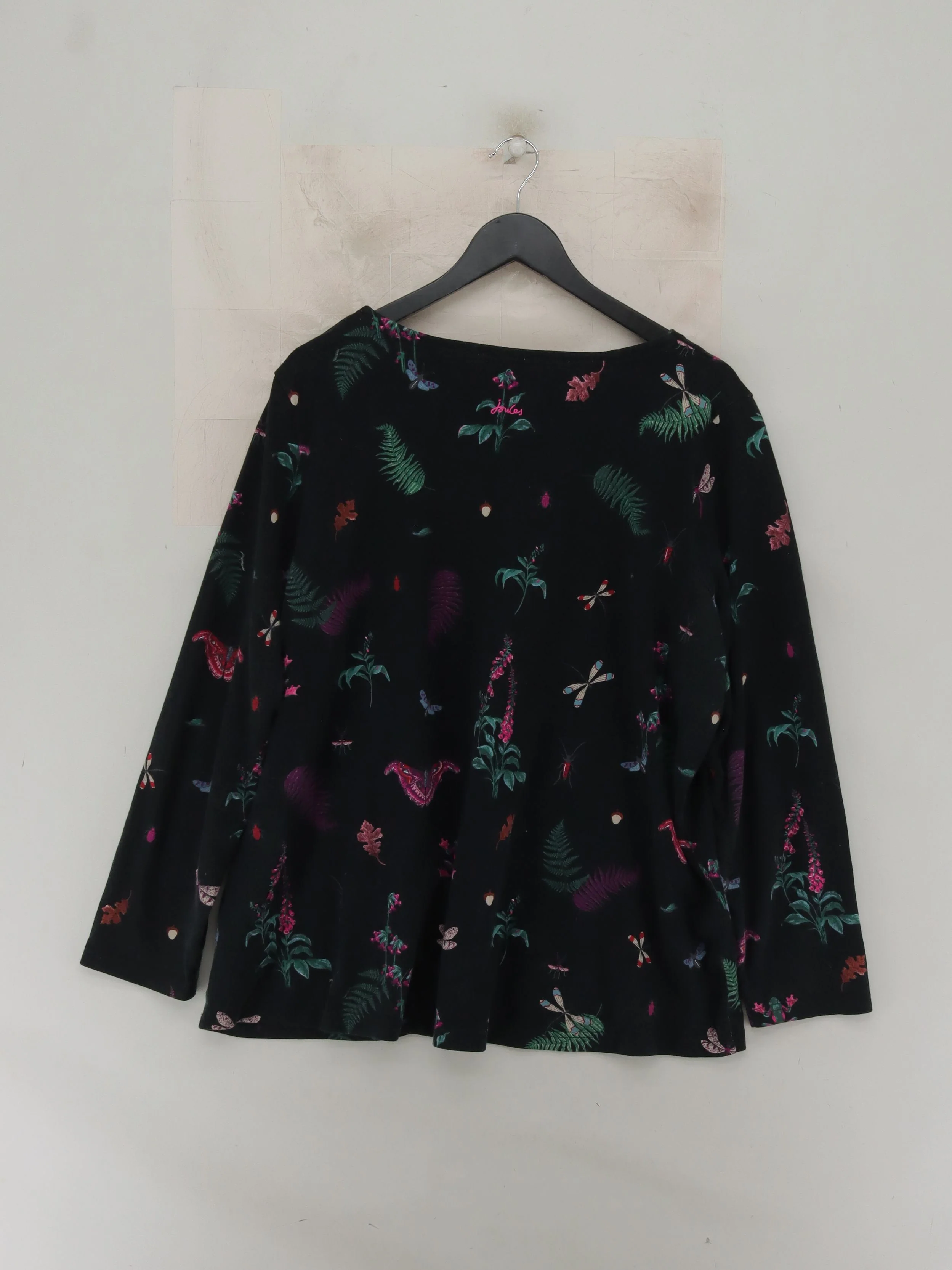 Joules Women's Top XXL Black 100% Cotton Long Sleeve Round Neck Basic - Image 2