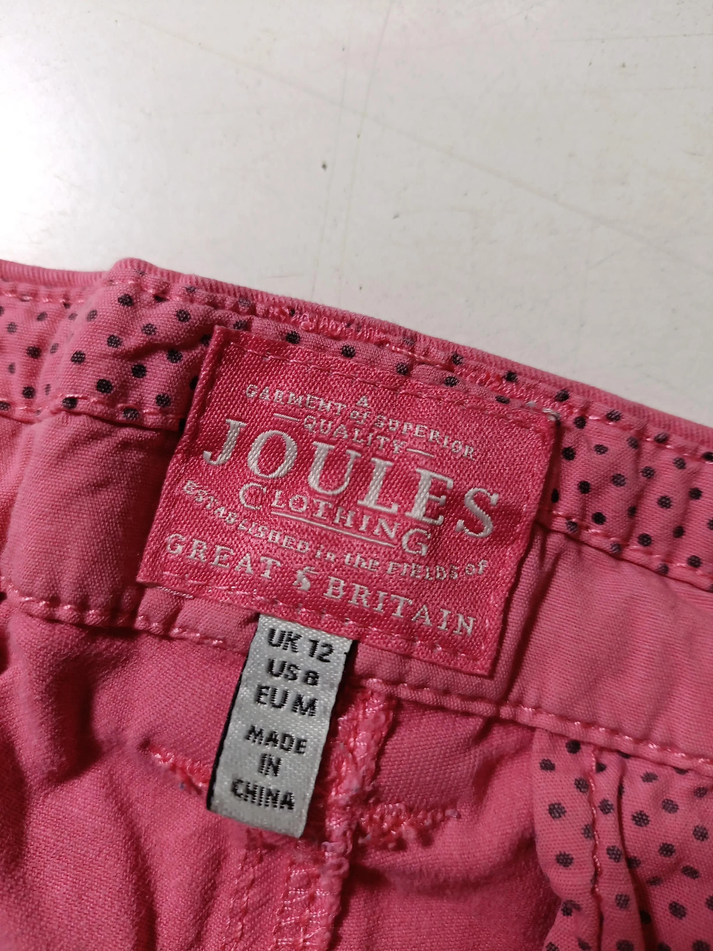 Joules Women's Trousers M Pink Cotton with Elastane Straight Chino - Image 5