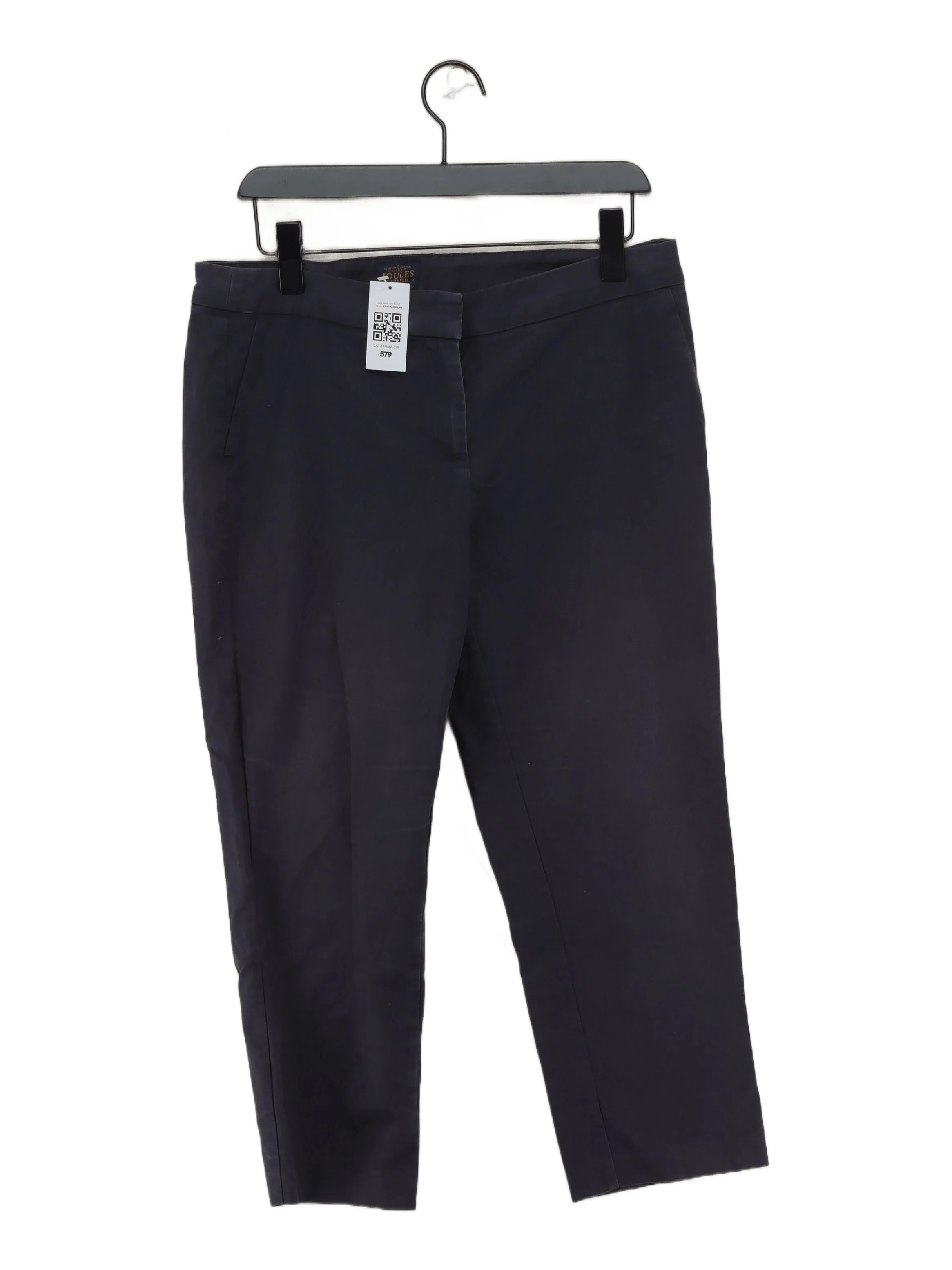 Joules Women's Trousers UK 14 Blue 100% Other Straight Capri