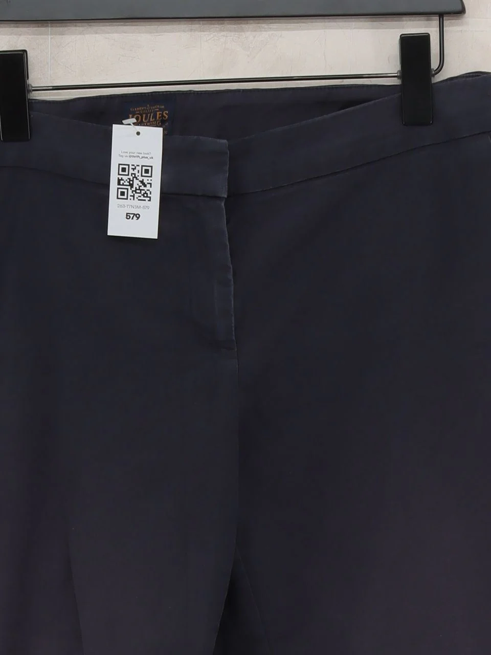 Joules Women's Trousers UK 14 Blue 100% Other Straight Capri - Image 3