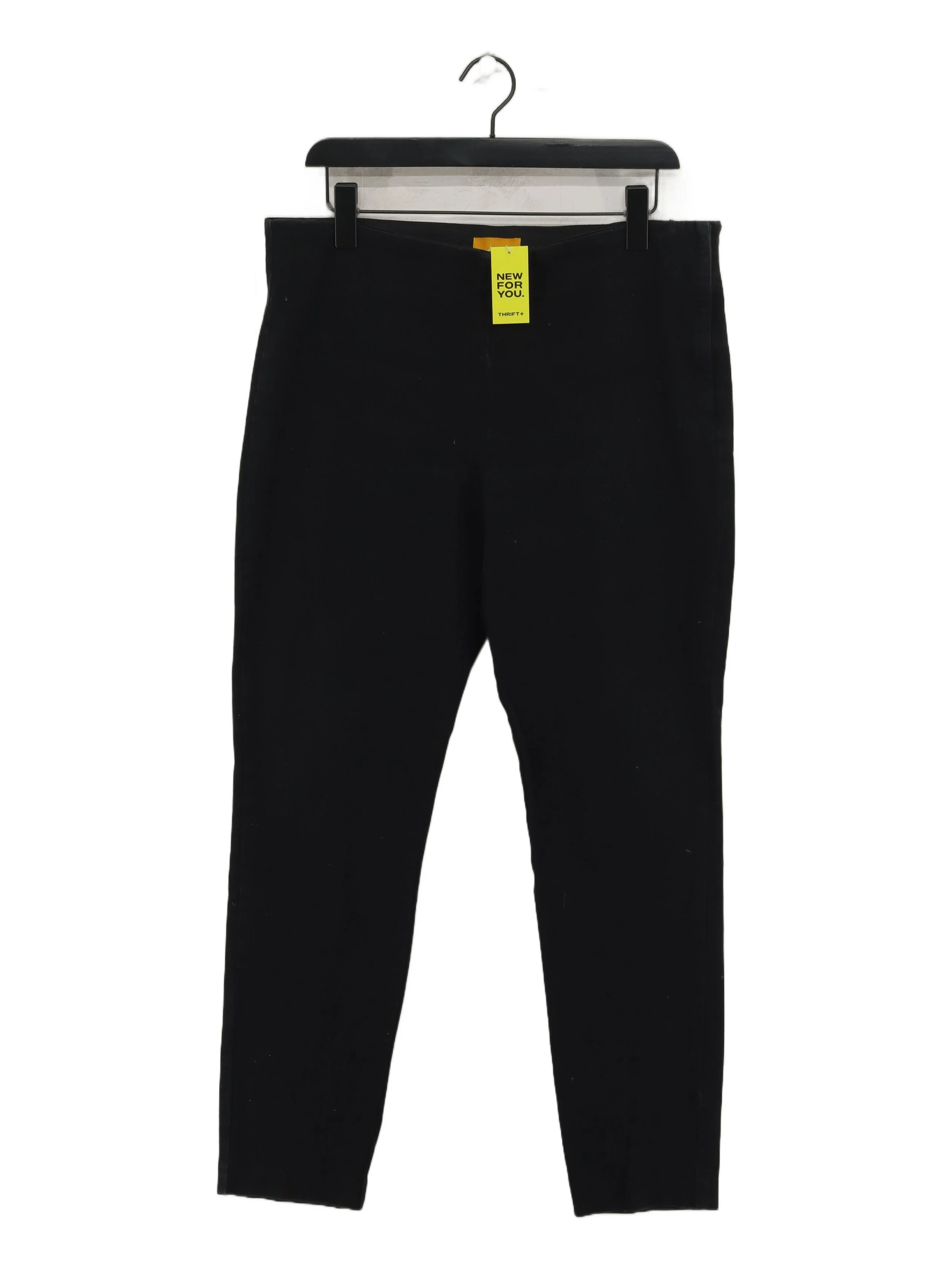 Joules Women's Trousers UK 16 Black Cotton with Elastane Straight Chino