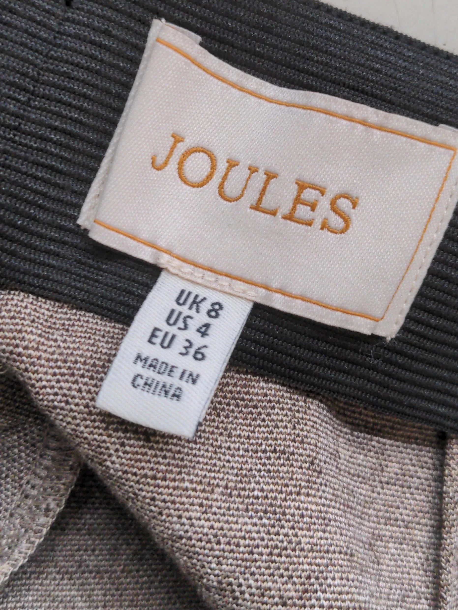 Joules Women's Trousers UK 8 Brown Polyester with Viscose, Elastane Chino - Image 5