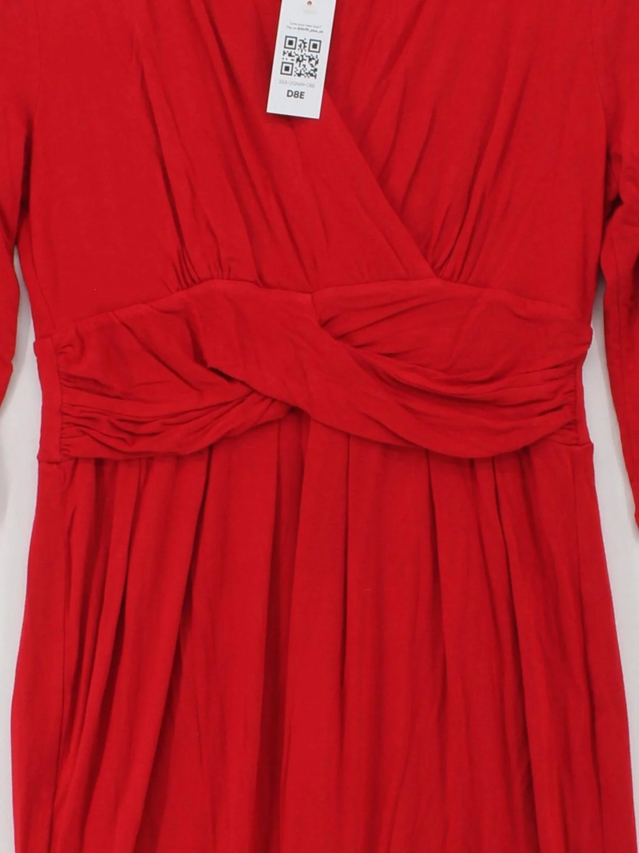 Joules Wrap Mini Dress UK12 in Red - Image 3
