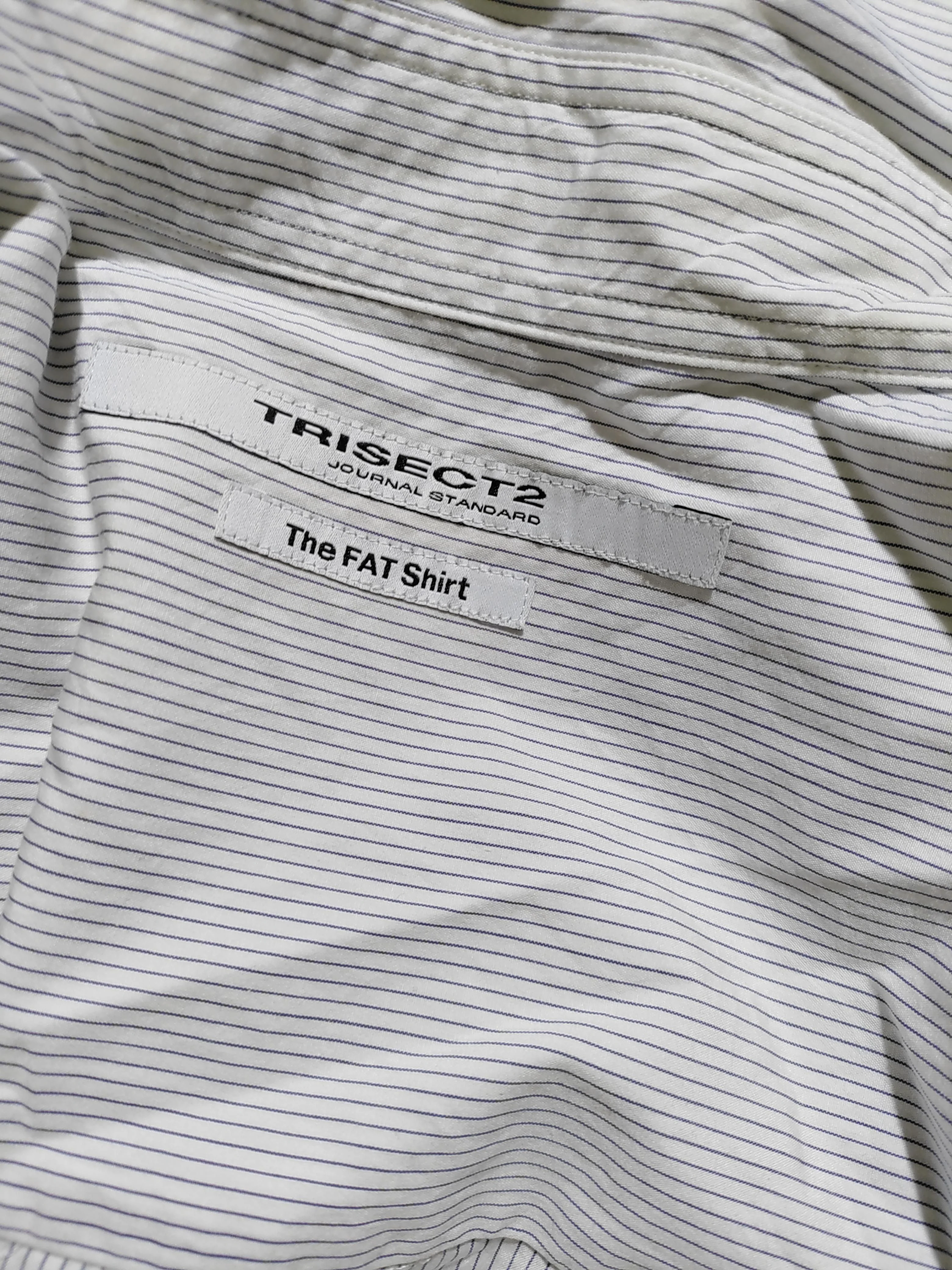 Journal Standard Men's Shirt M White Striped 100% Cotton Basic - Image 5