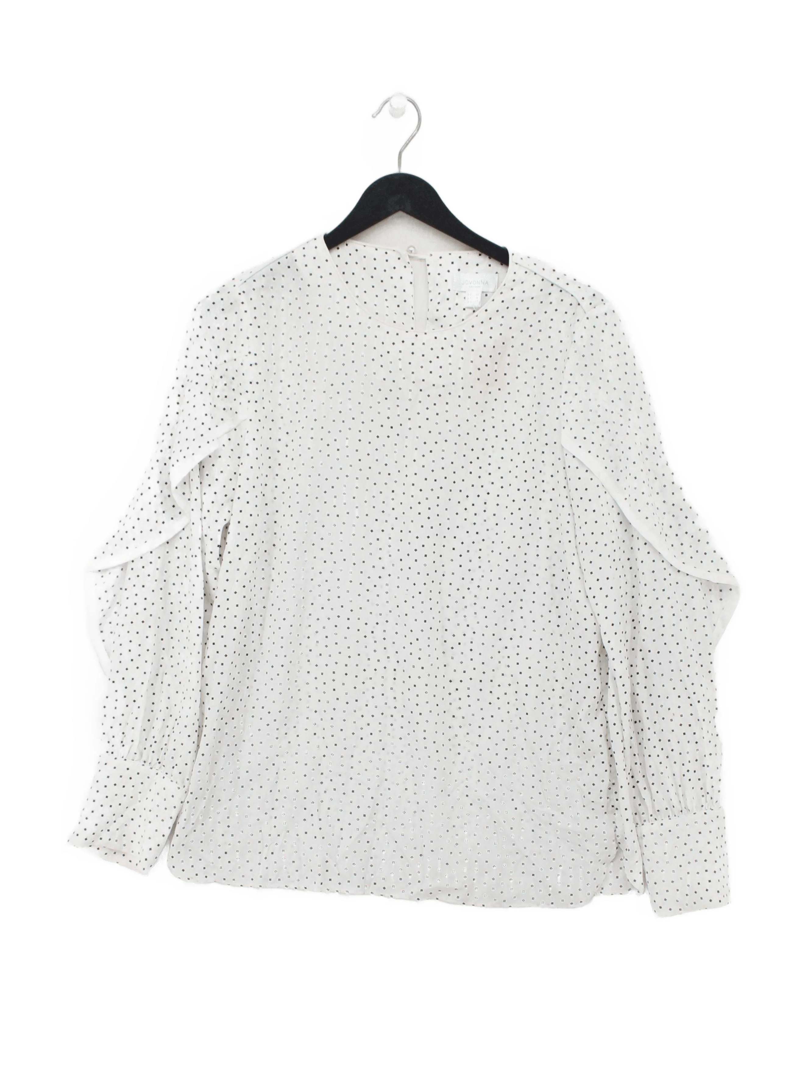 Jovonna London Women's Blouse UK 12 White 100% Polyester Basic