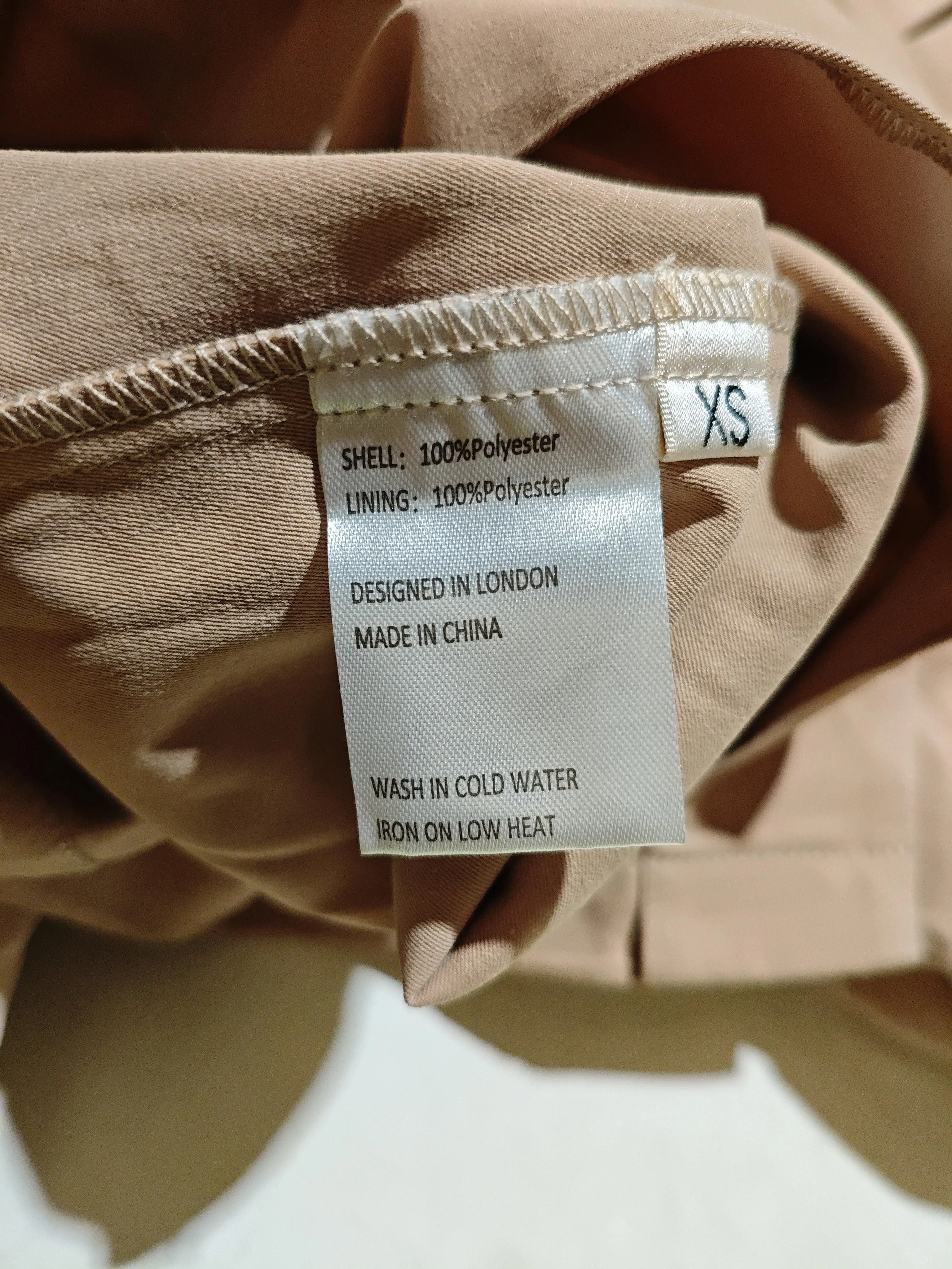 Jovonna London Women's Midi Skirt XS Tan 100% Polyester Midi Wrap - Image 6
