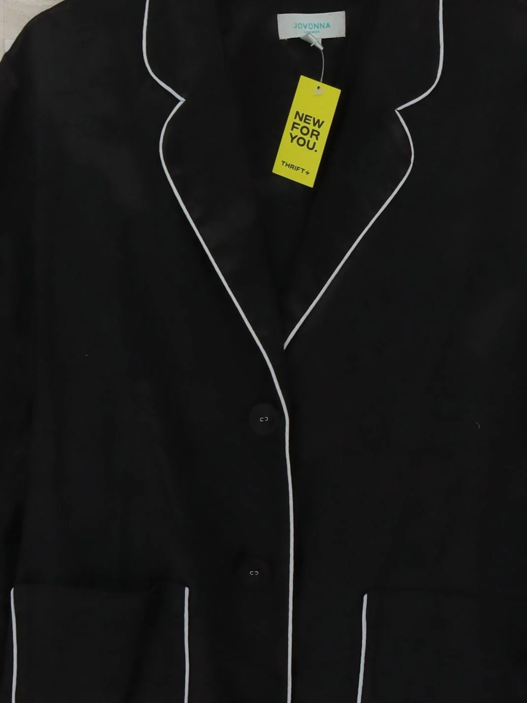 Jovonna London Women's Shirt UK 14 Black Polyester with Cotton, Elastane Basic - Image 3