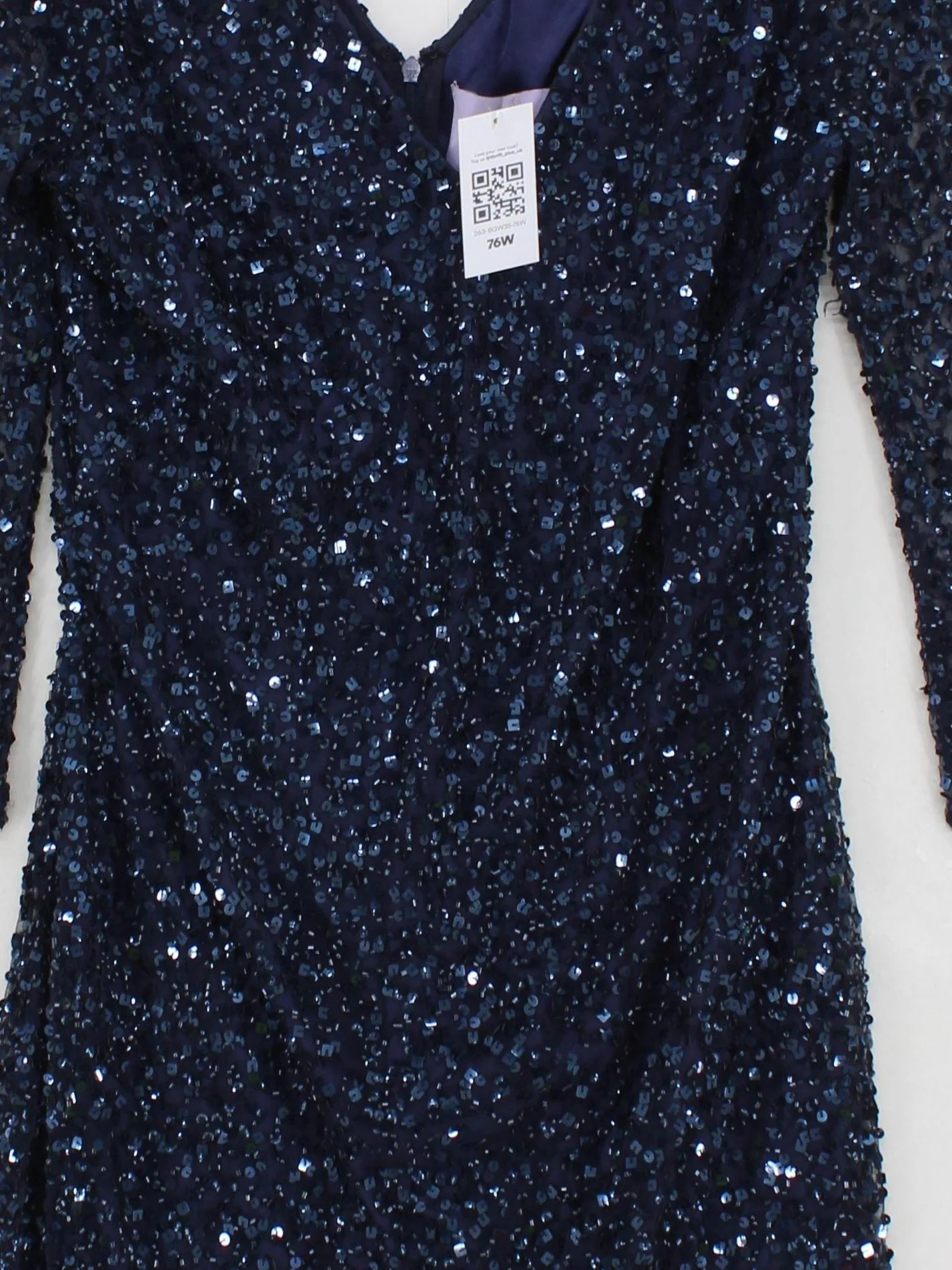 Js Collections Bodycon Mini Dress UK14 in Blue - Image 3