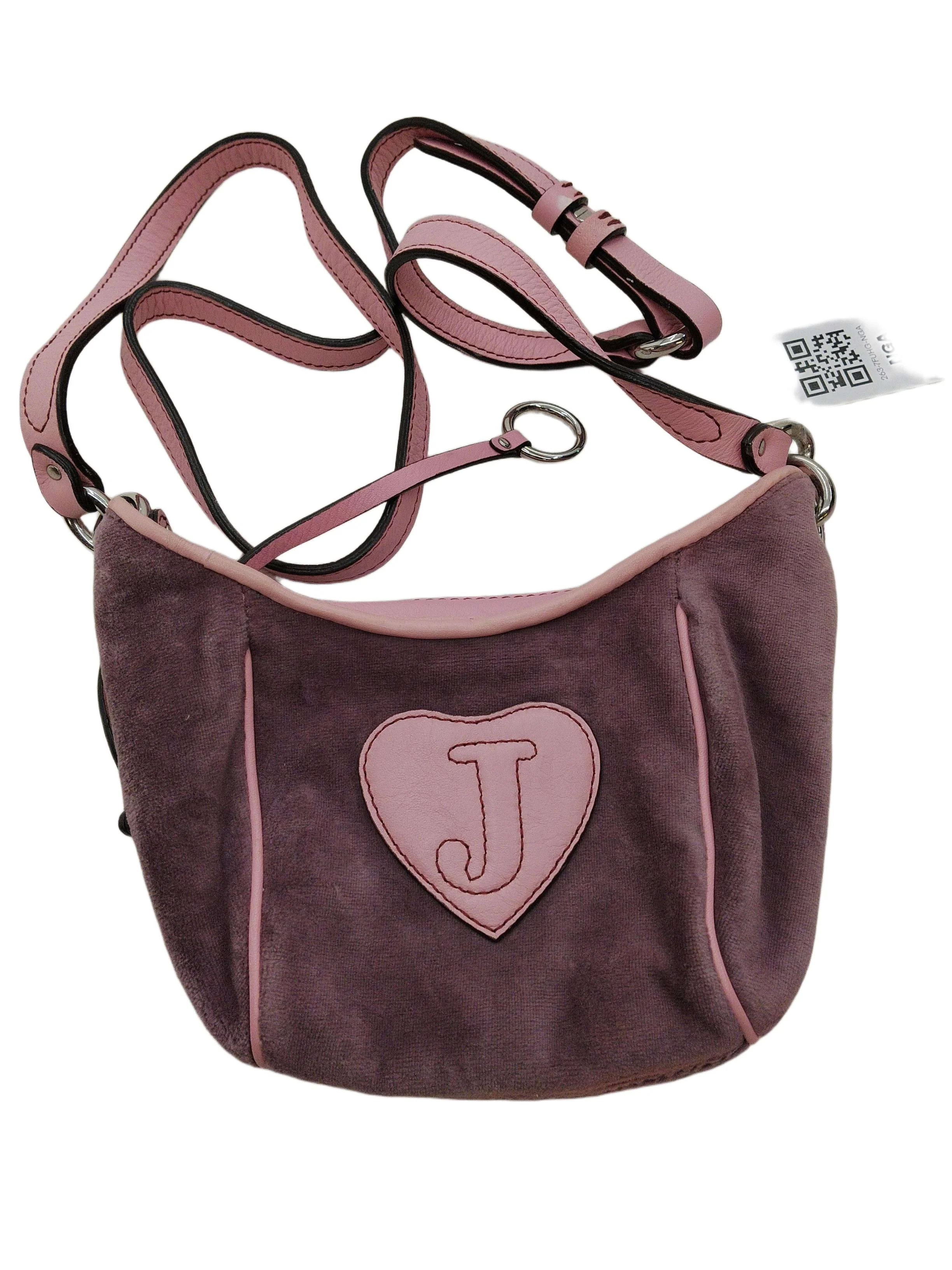 Juicy Couture Women's Bag Purple Graphic Polyester with Faux Leather Crossbody