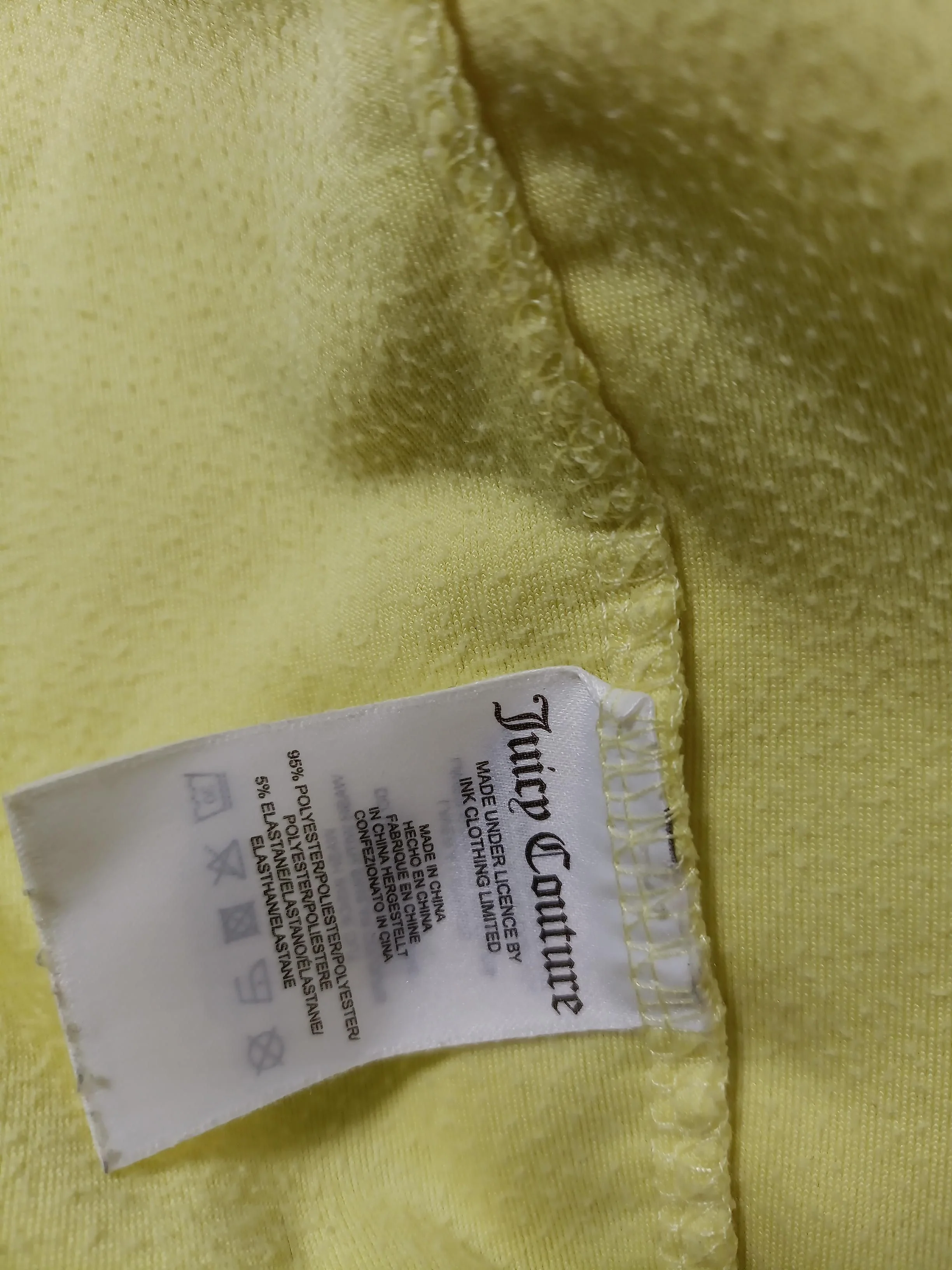 Juicy Couture Women's Hoodie L Yellow Polyester with Elastane Pullover - Image 6
