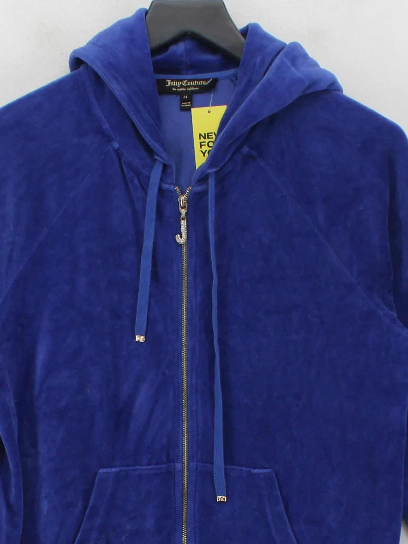 Juicy Couture Women's Hoodie M Blue Cotton with Polyester Pullover - Image 3