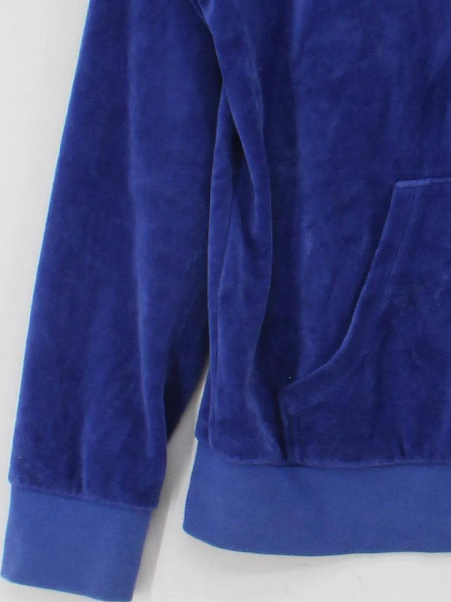 Juicy Couture Women's Hoodie M Blue Cotton with Polyester Pullover - Image 4