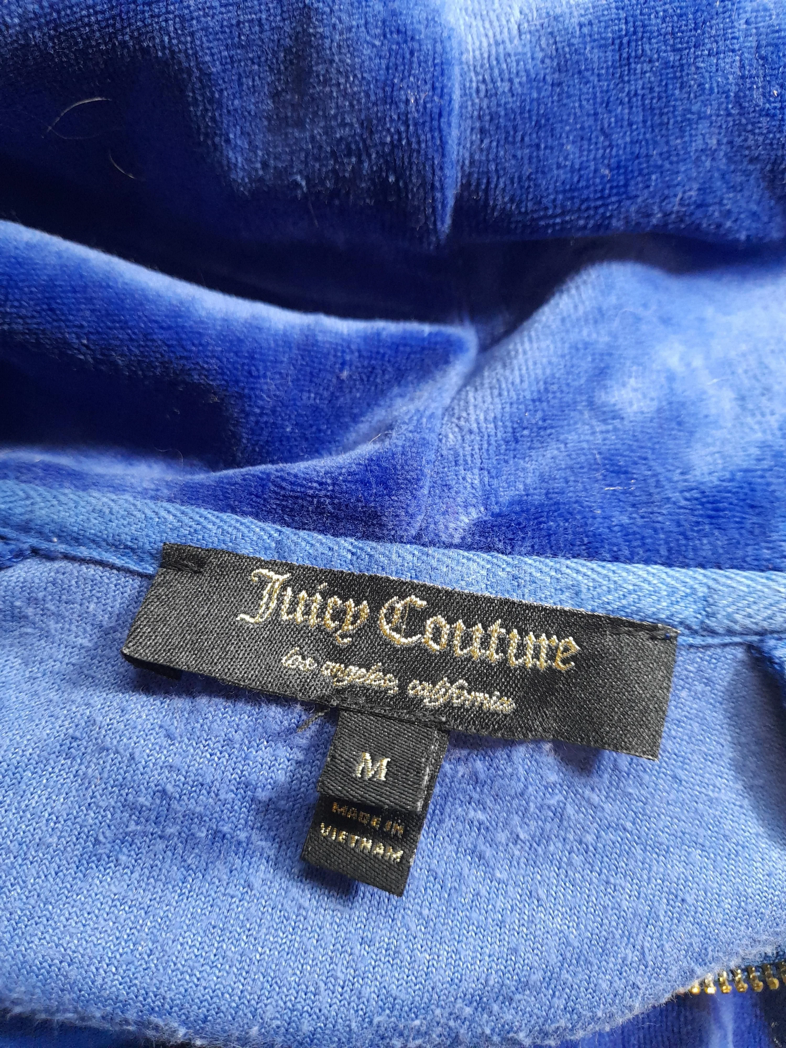 Juicy Couture Women's Hoodie M Blue Cotton with Polyester Pullover - Image 5