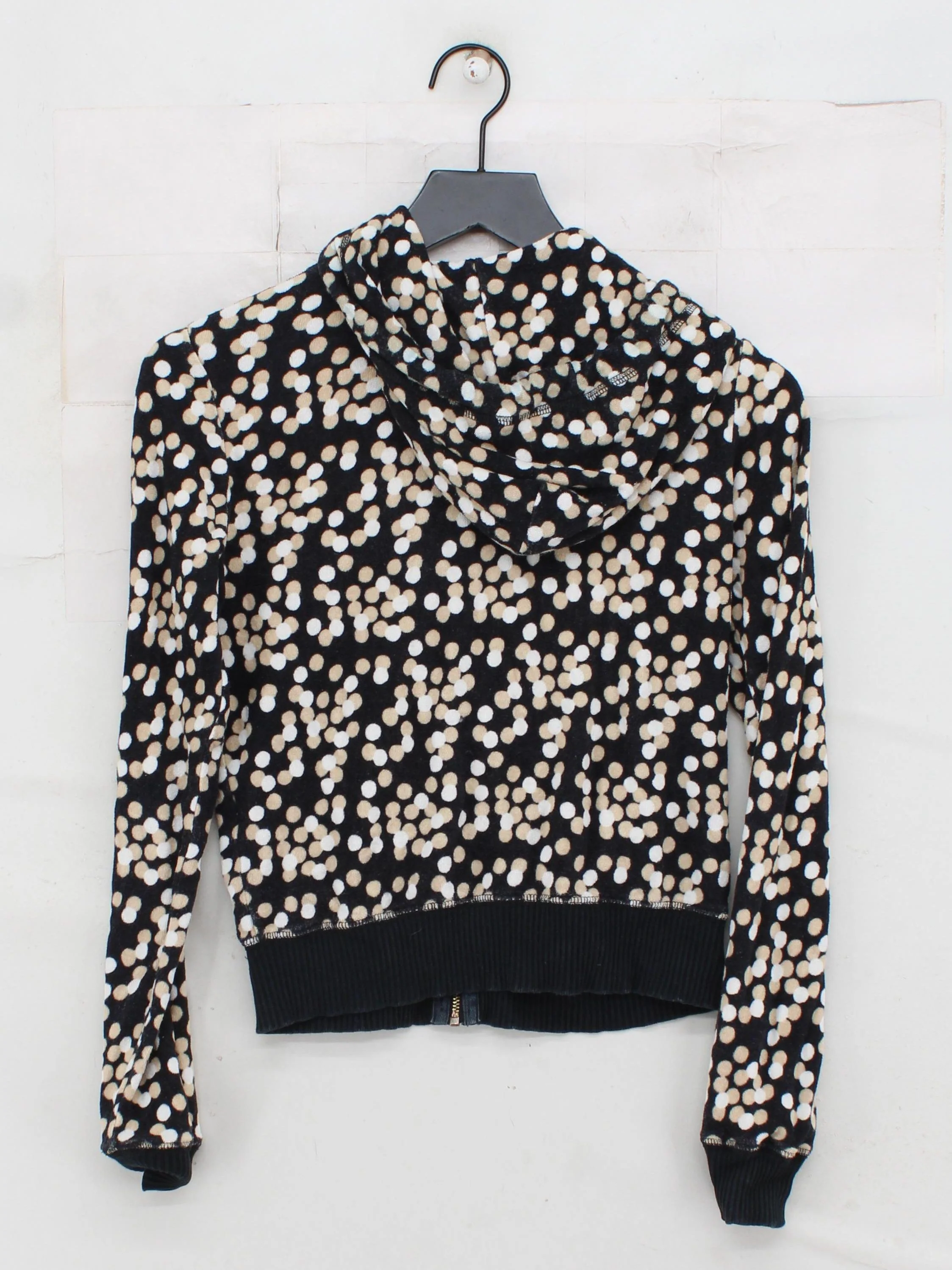 Juicy Couture Women's Hoodie M Multi Polkadot Cotton with Rayon Pullover - Image 2
