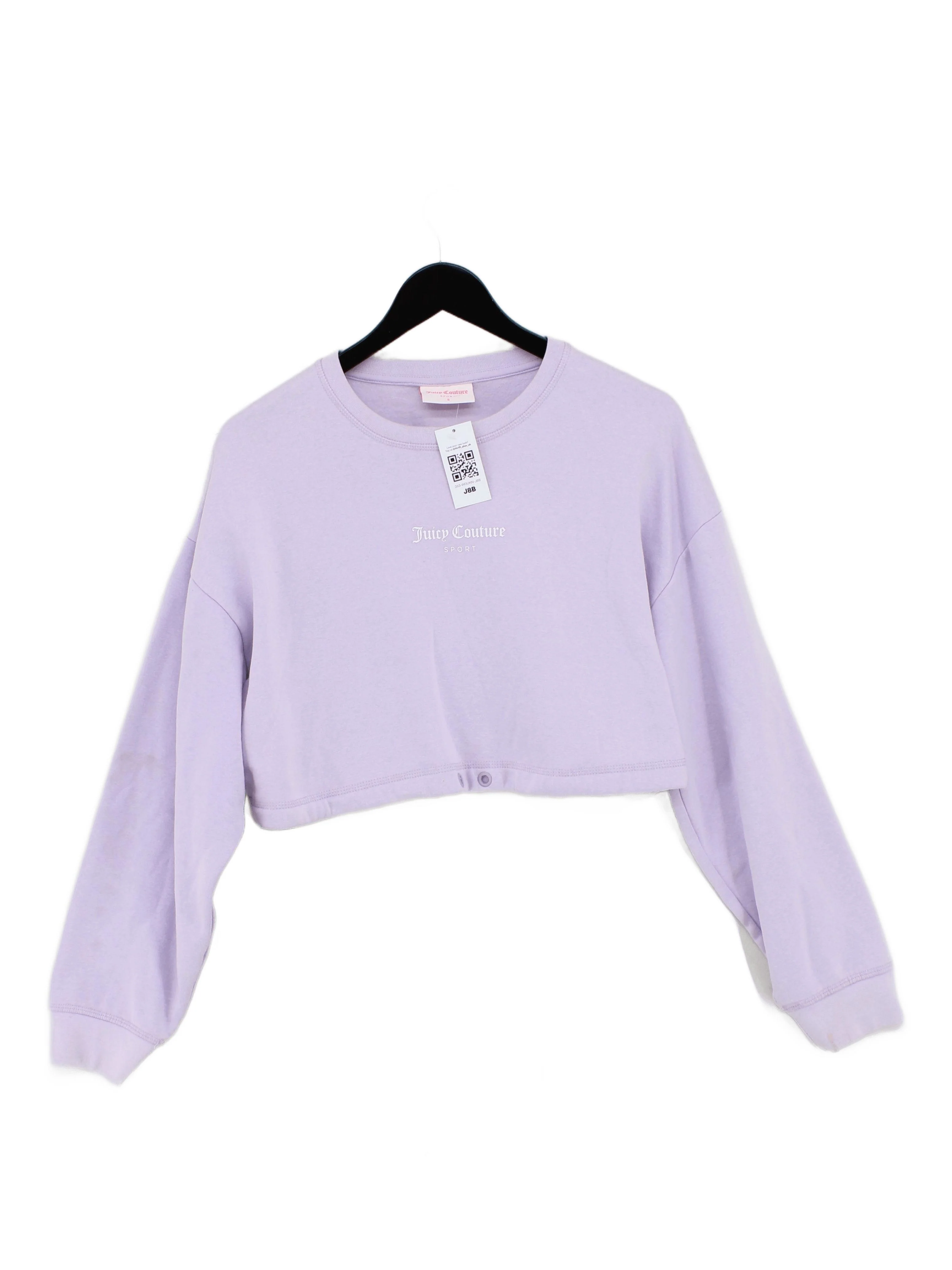 Juicy Couture Women's Hoodie S Purple Cotton with Polyester Pullover