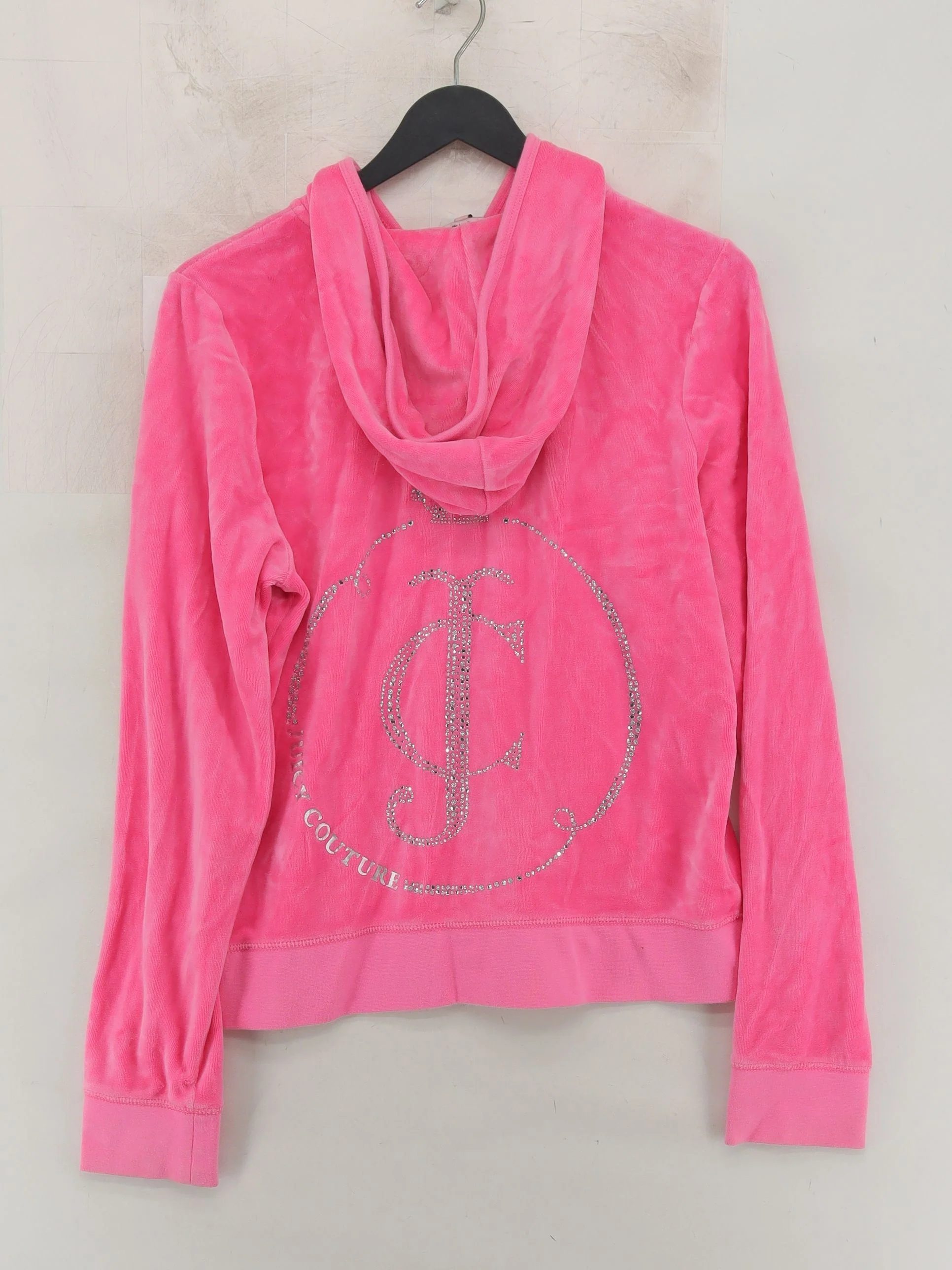 Juicy Couture Women's Hoodie XL Pink Graphic Cotton with Polyester Pullover - Image 2