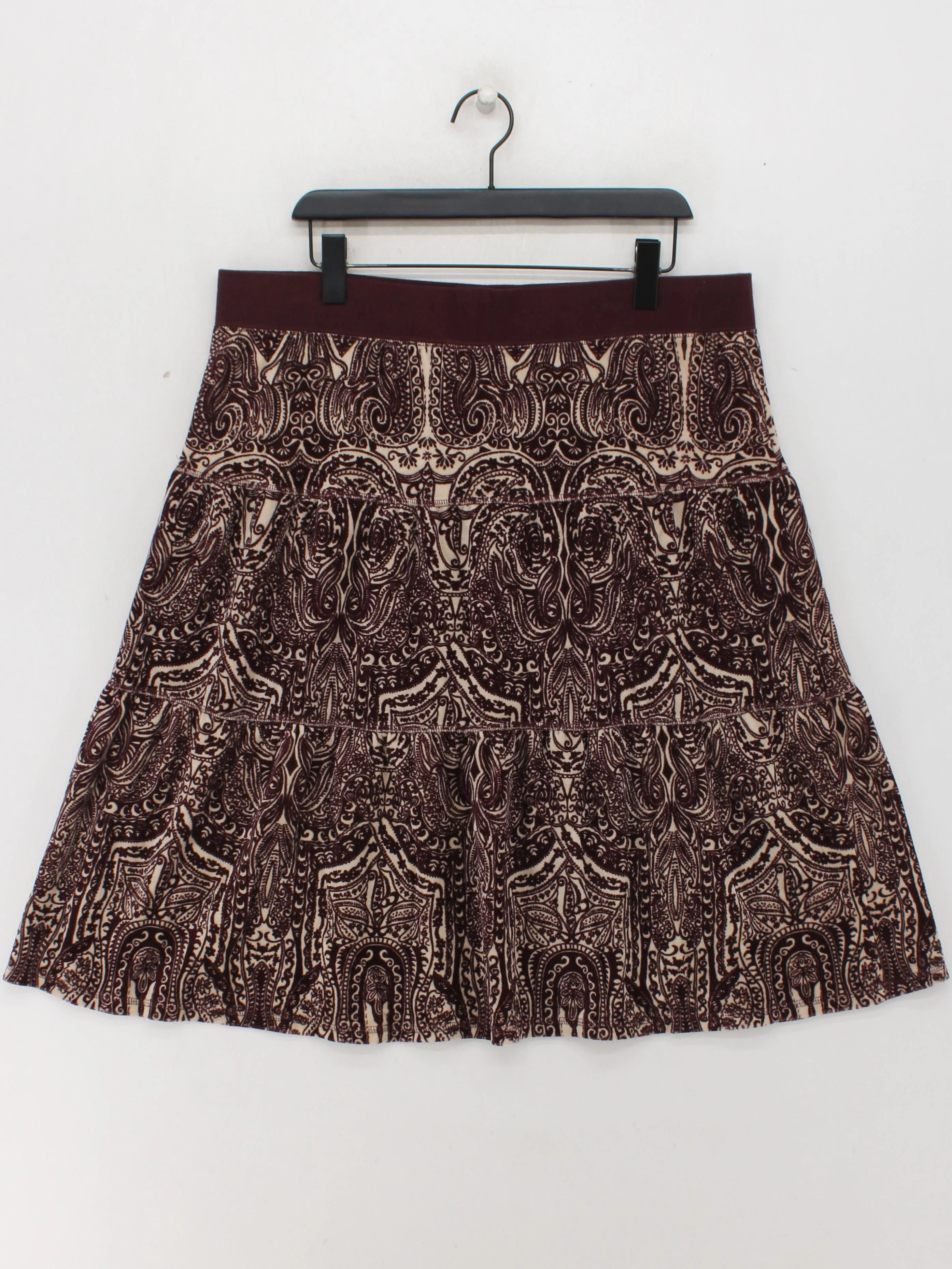 Juicy Couture Women's Mini Skirt XL Brown Cotton with Polyester Mini - Image 2