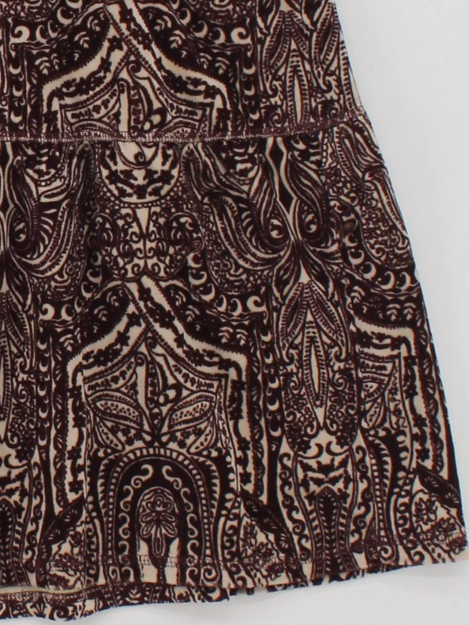 Juicy Couture Women's Mini Skirt XL Brown Cotton with Polyester Mini - Image 4