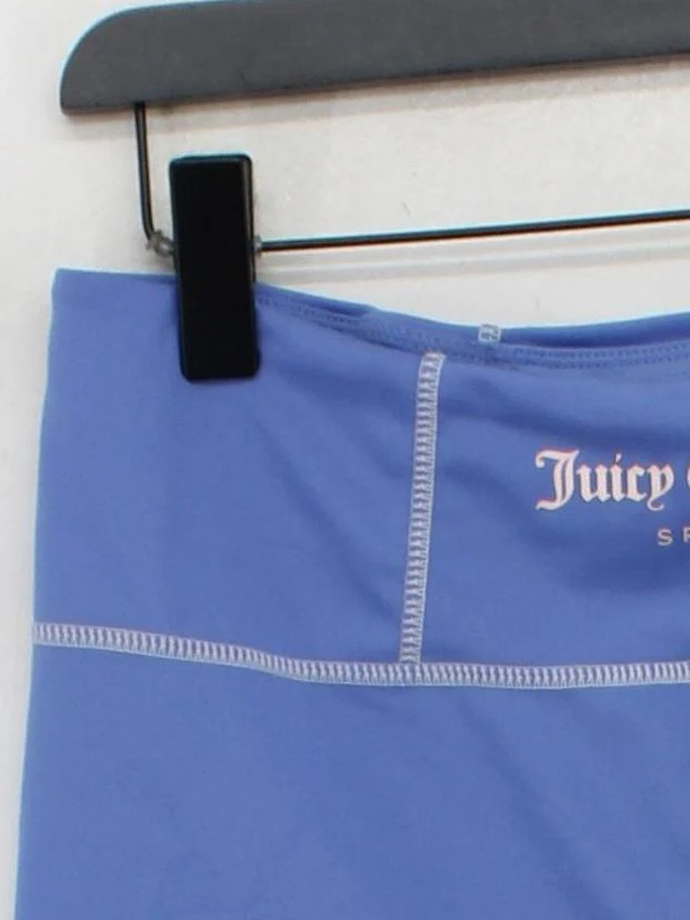 Juicy Couture Women's Shorts XL Blue Polyester with Elastane Sweat - Image 4