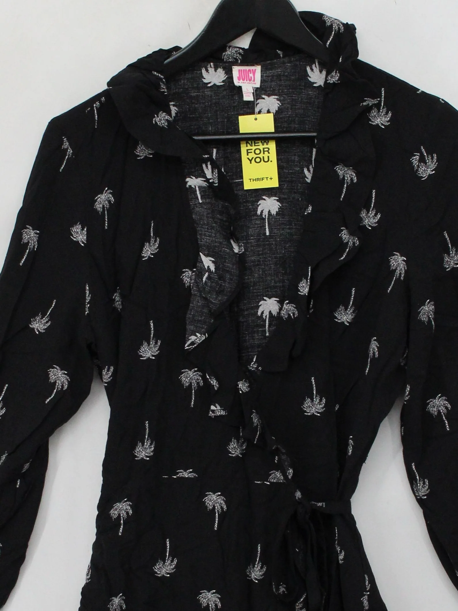 Juicy Couture Wrap Mini Dress L in Black - Image 3