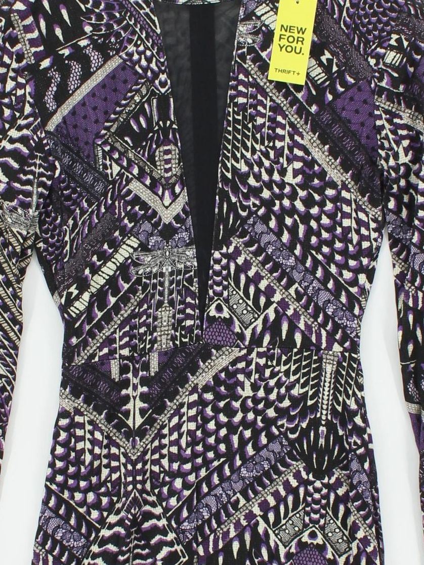 Just Cavalli Bodycon Mini Dress UK8 in Purple - Image 3