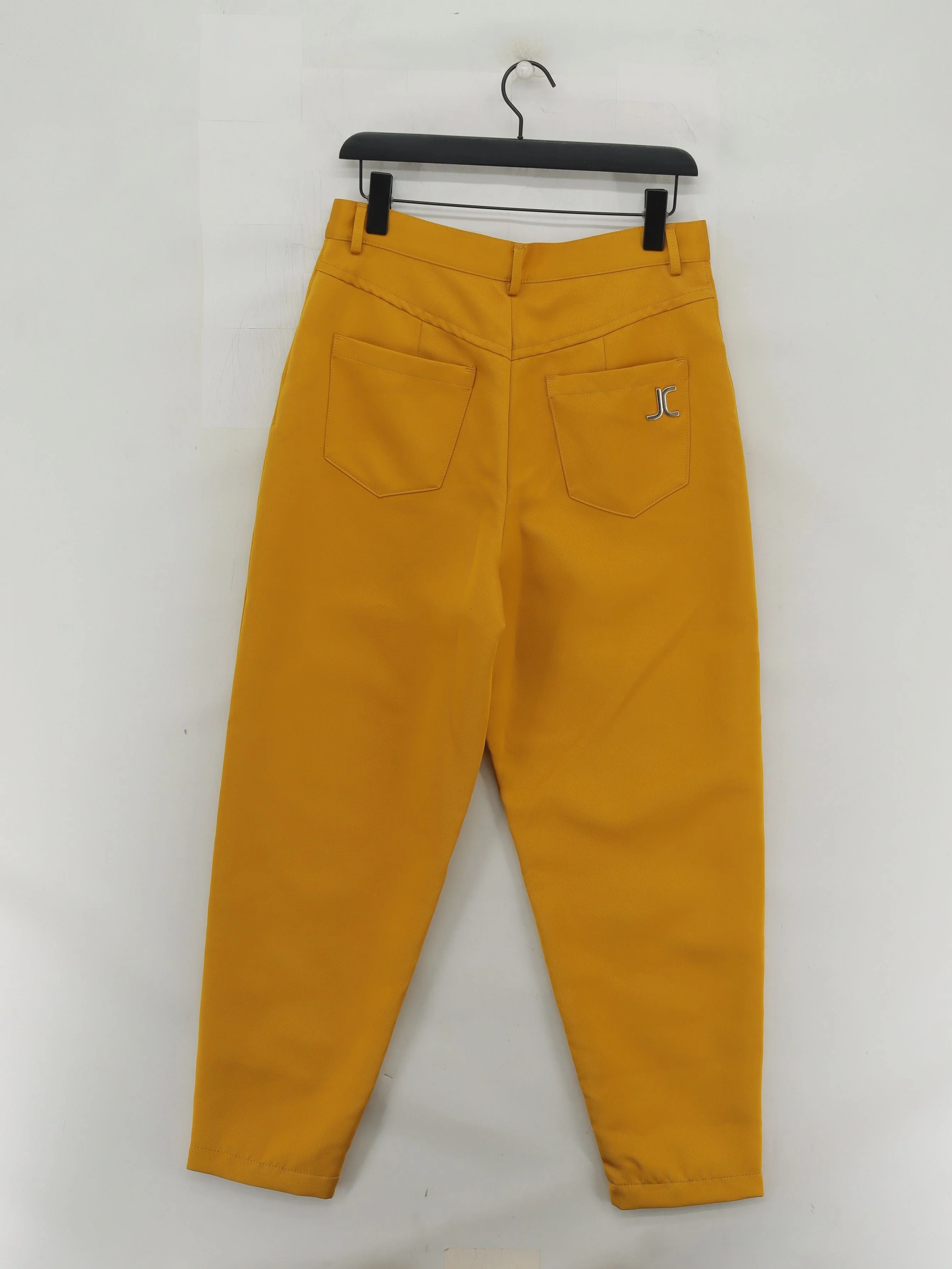 Just Cavalli Women's Trousers UK 14 Yellow Polyester - Image 2