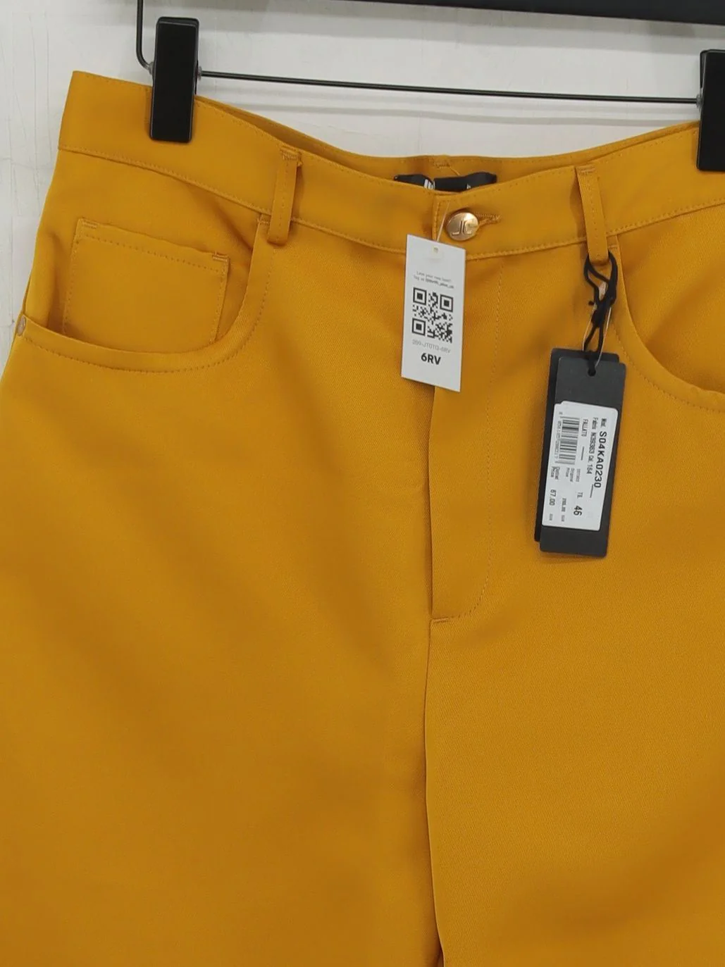 Just Cavalli Women's Trousers UK 14 Yellow Polyester - Image 3