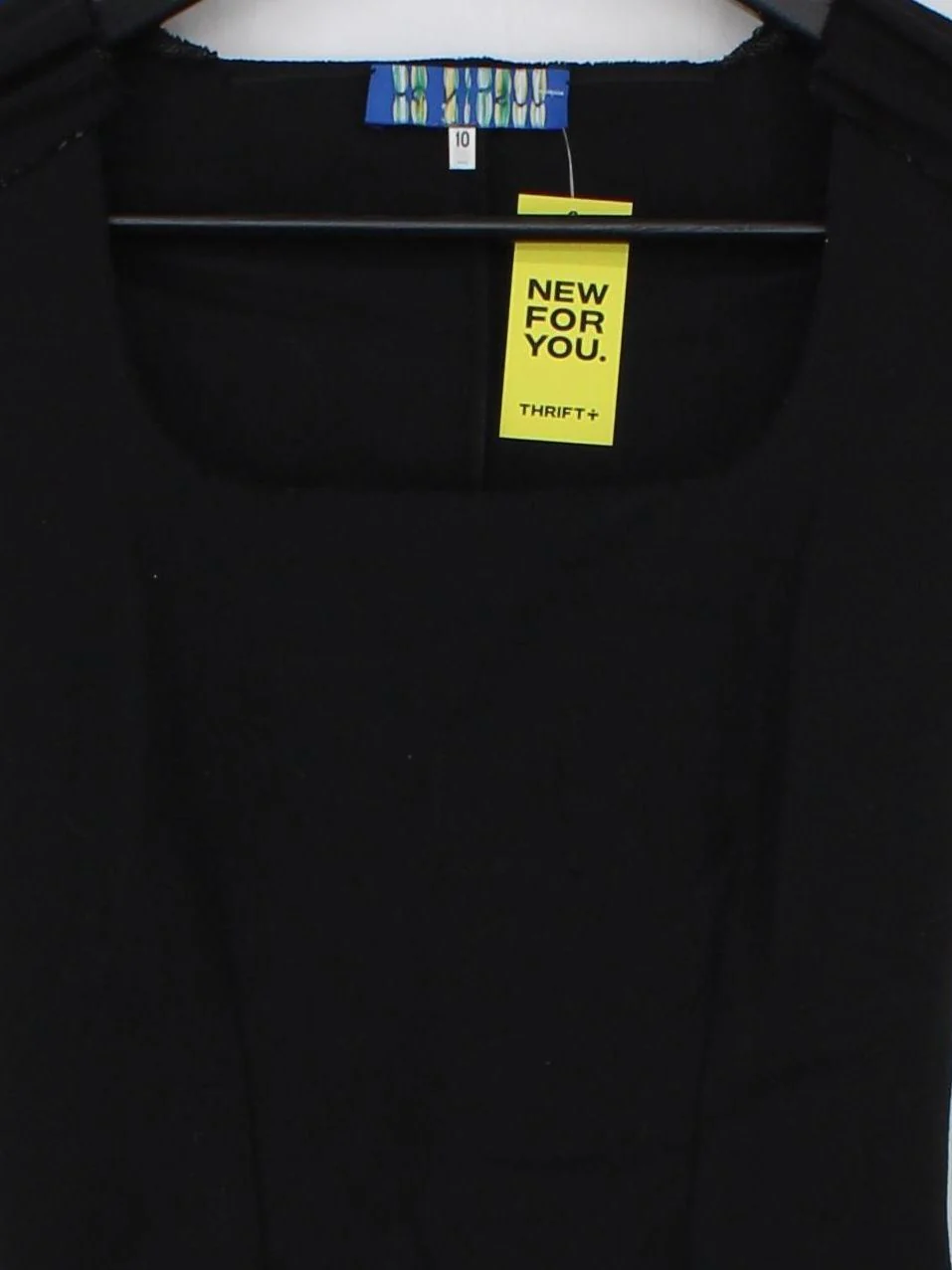JUSTIN OH Women's Top S Black 100% Wool Sleeveless Square Neck Basic - Image 3
