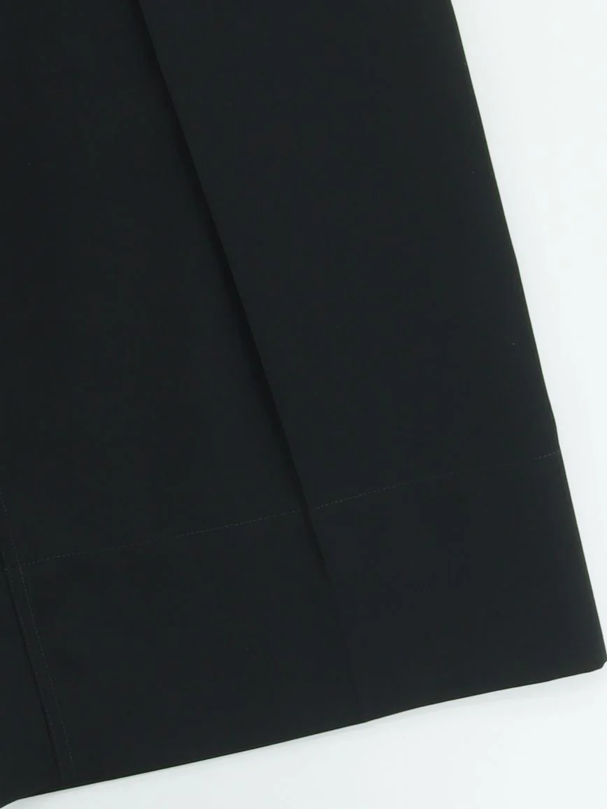 Jw Anderson Women's Trousers UK 6 Black Wool with Cotton Wide-Leg Cropped - Image 4