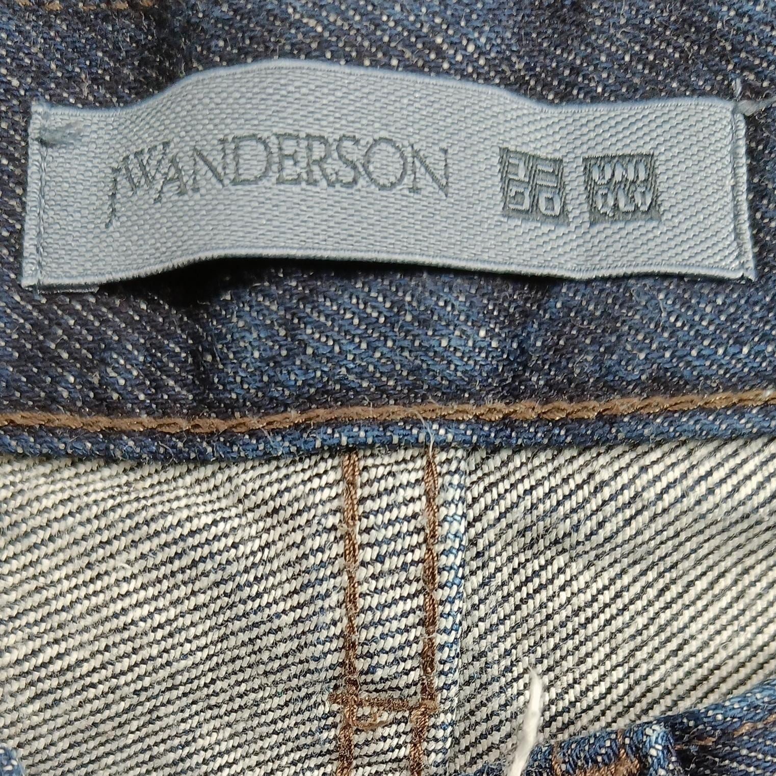 JW Anderson X Uniqlo Men's Jeans W 27 in Blue Cotton with Polyester Straight - Image 5