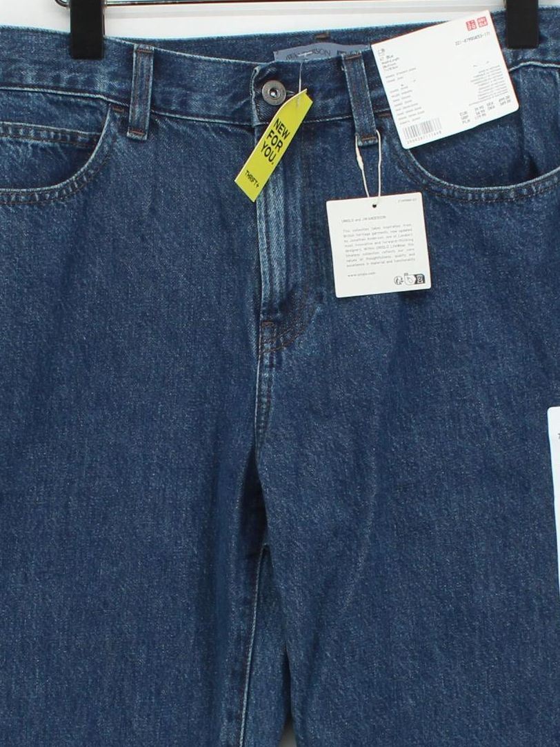 JW Anderson X Uniqlo Men's Jeans W 28 in Blue Cotton New with tags - Image 3