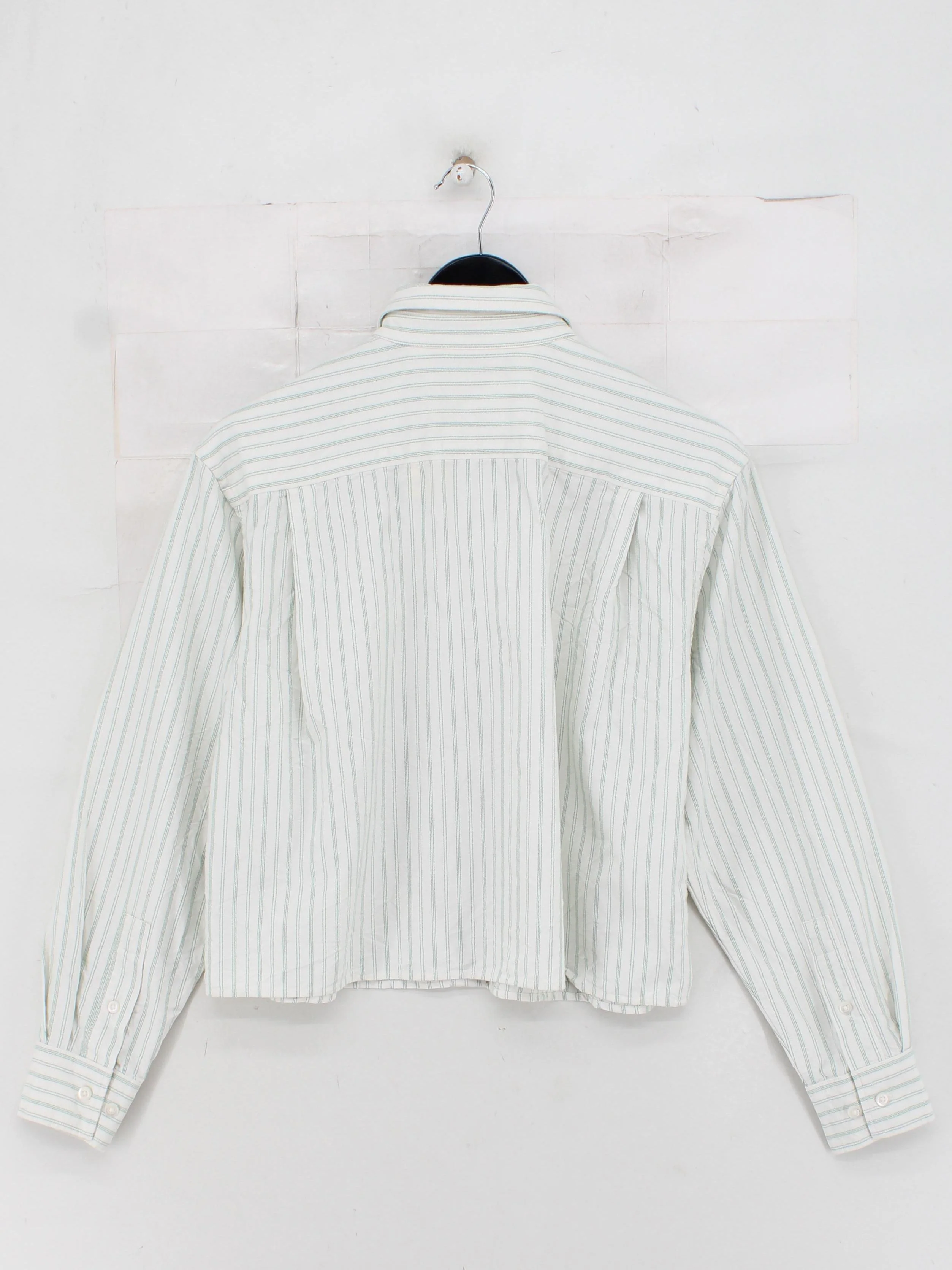 JW Anderson X Uniqlo Men's Shirt XS White Striped Cotton with Viscose Basic - Image 2